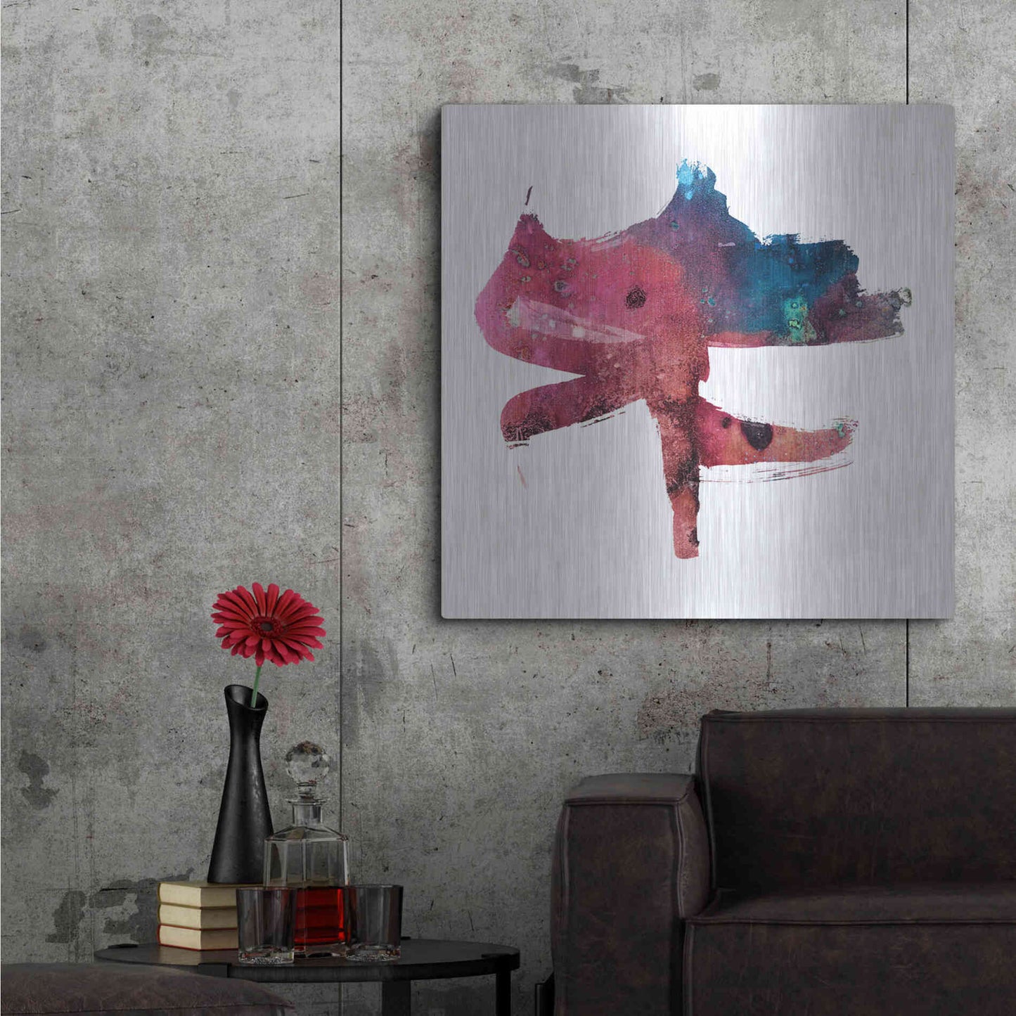 Luxe Metal Art 'Eastern Visions 1' by Jaclyn Frances, Metal Wall Art,36x36