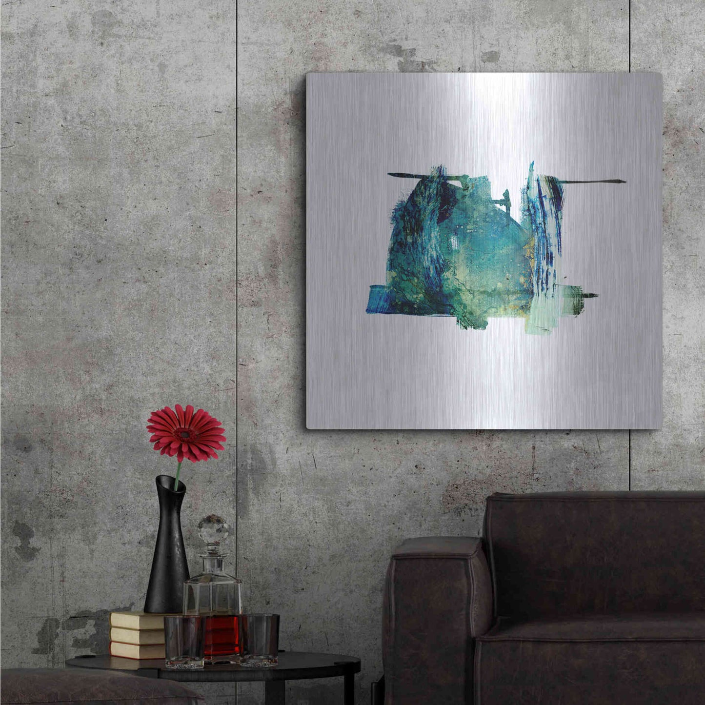 Luxe Metal Art 'Eastern Visions 10' by Jaclyn Frances, Metal Wall Art,36x36