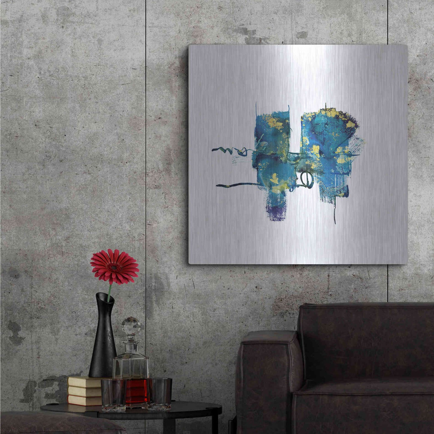 Luxe Metal Art 'Eastern Visions 13' by Jaclyn Frances, Metal Wall Art,36x36