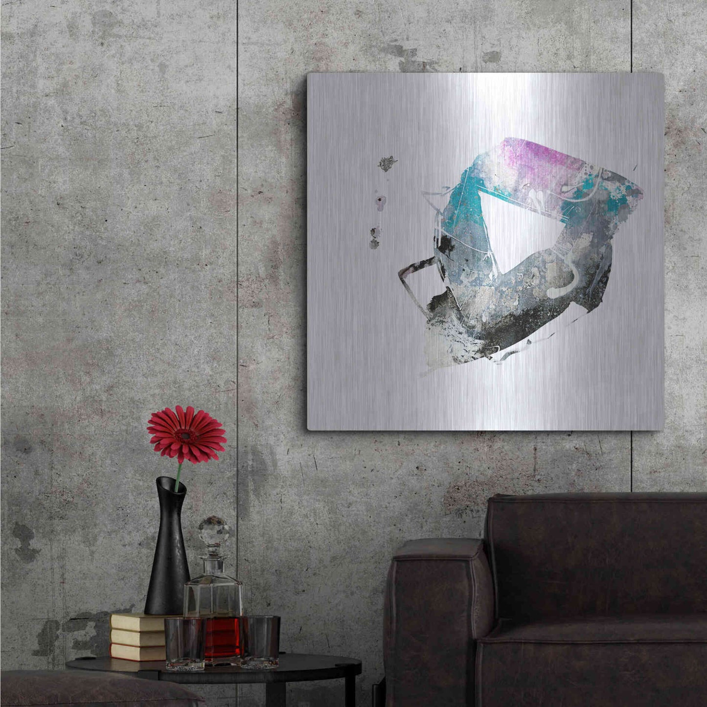 Luxe Metal Art 'Eastern Visions 4' by Jaclyn Frances, Metal Wall Art,36x36