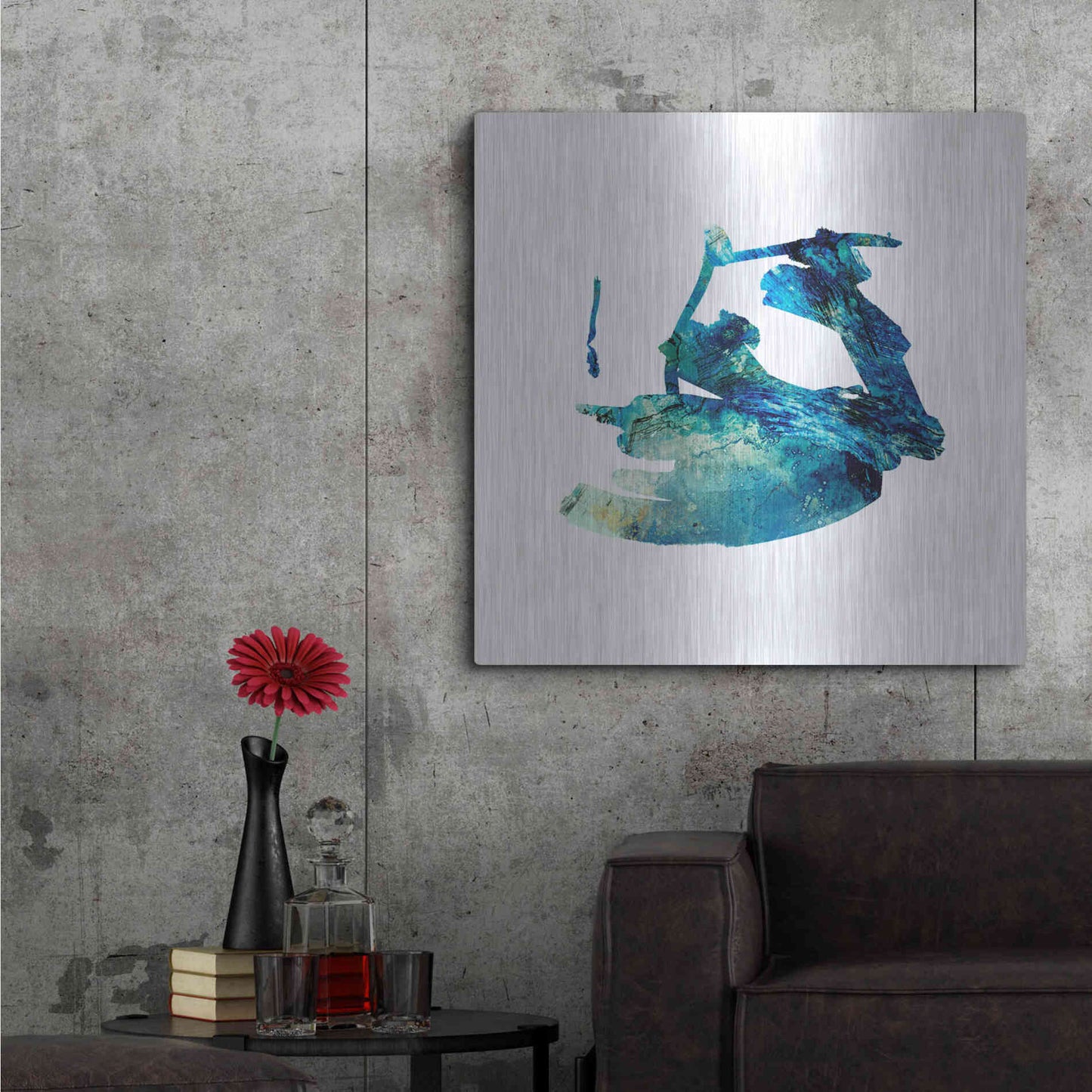 Luxe Metal Art 'Eastern Visions 8' by Jaclyn Frances, Metal Wall Art,36x36