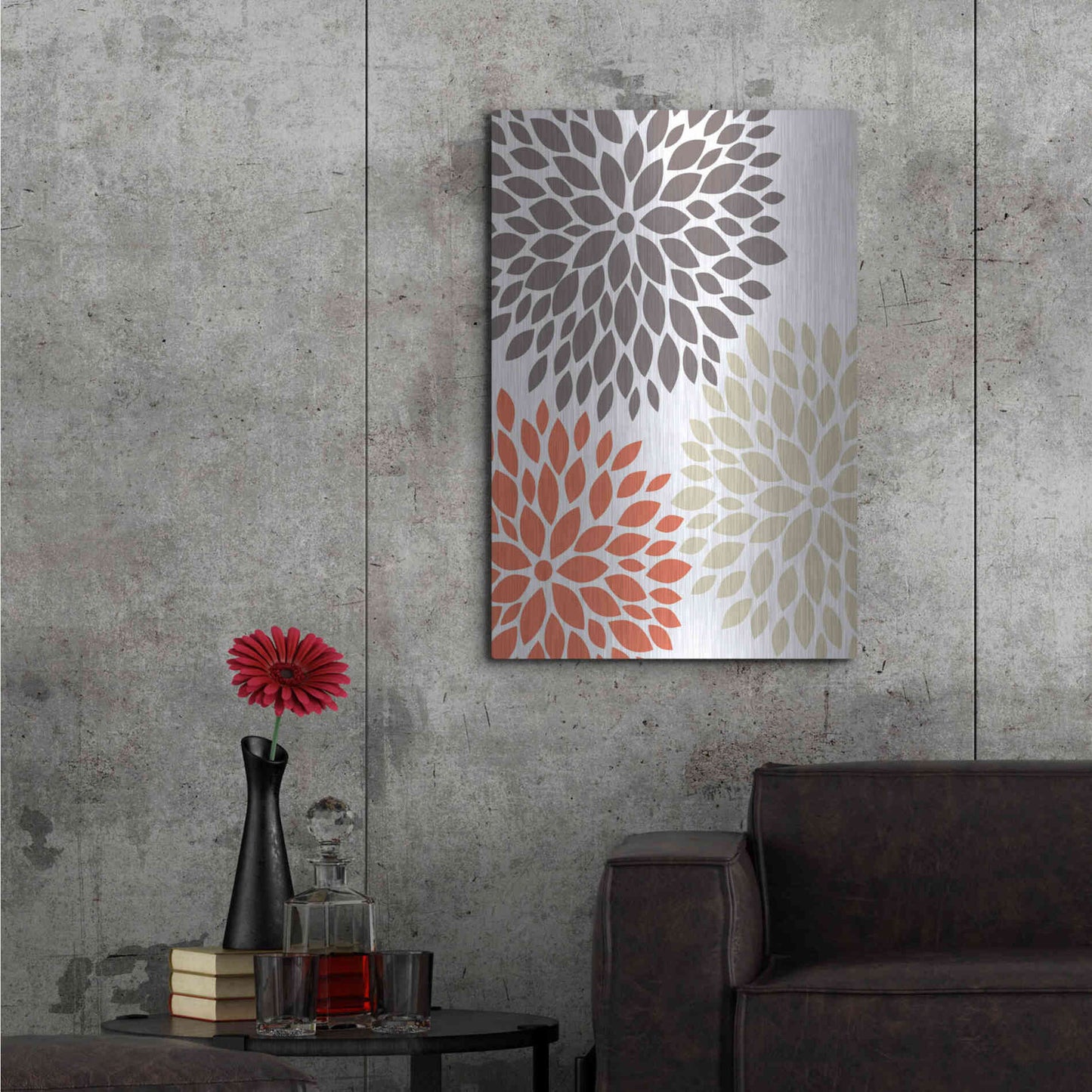 Luxe Metal Art 'Warm Encounters 1' by Leslie Fuqua, Metal Wall Art,24x36