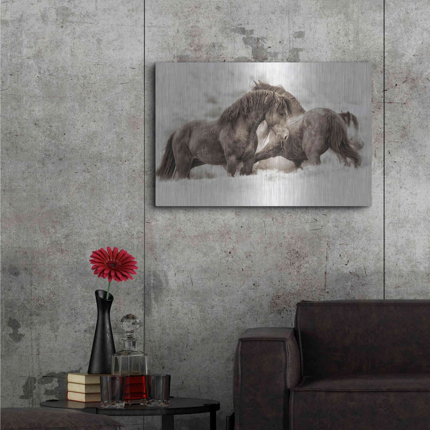 Luxe Metal Art 'Brothers' by Lisa Dearing, Metal Wall Art,36x24