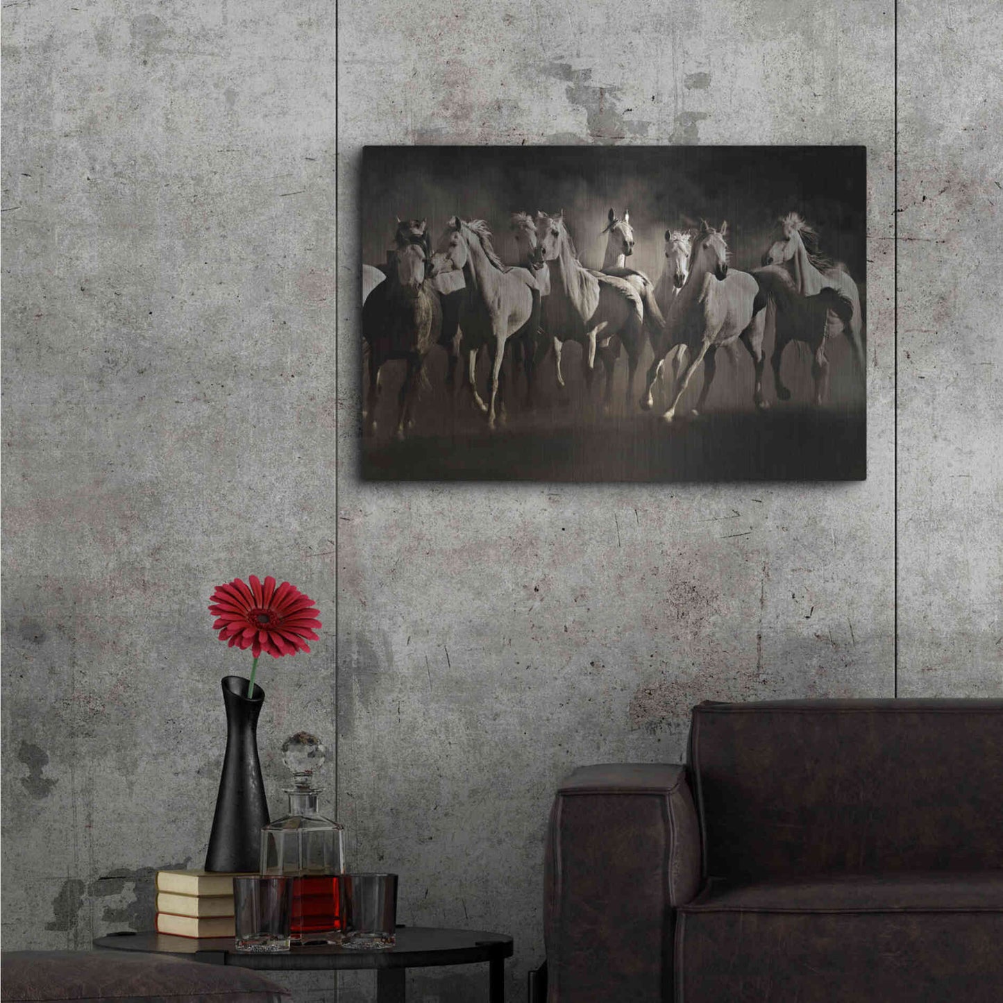 Luxe Metal Art 'Dream Horses' by Lisa Dearing, Metal Wall Art,36x24