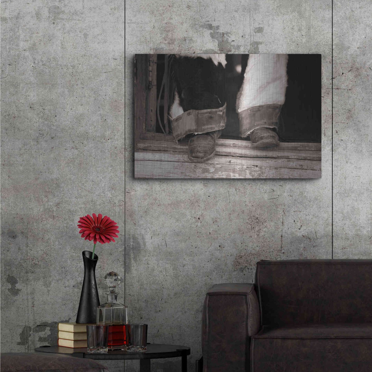 Luxe Metal Art 'Furry Chaps' by Lisa Dearing, Metal Wall Art,36x24