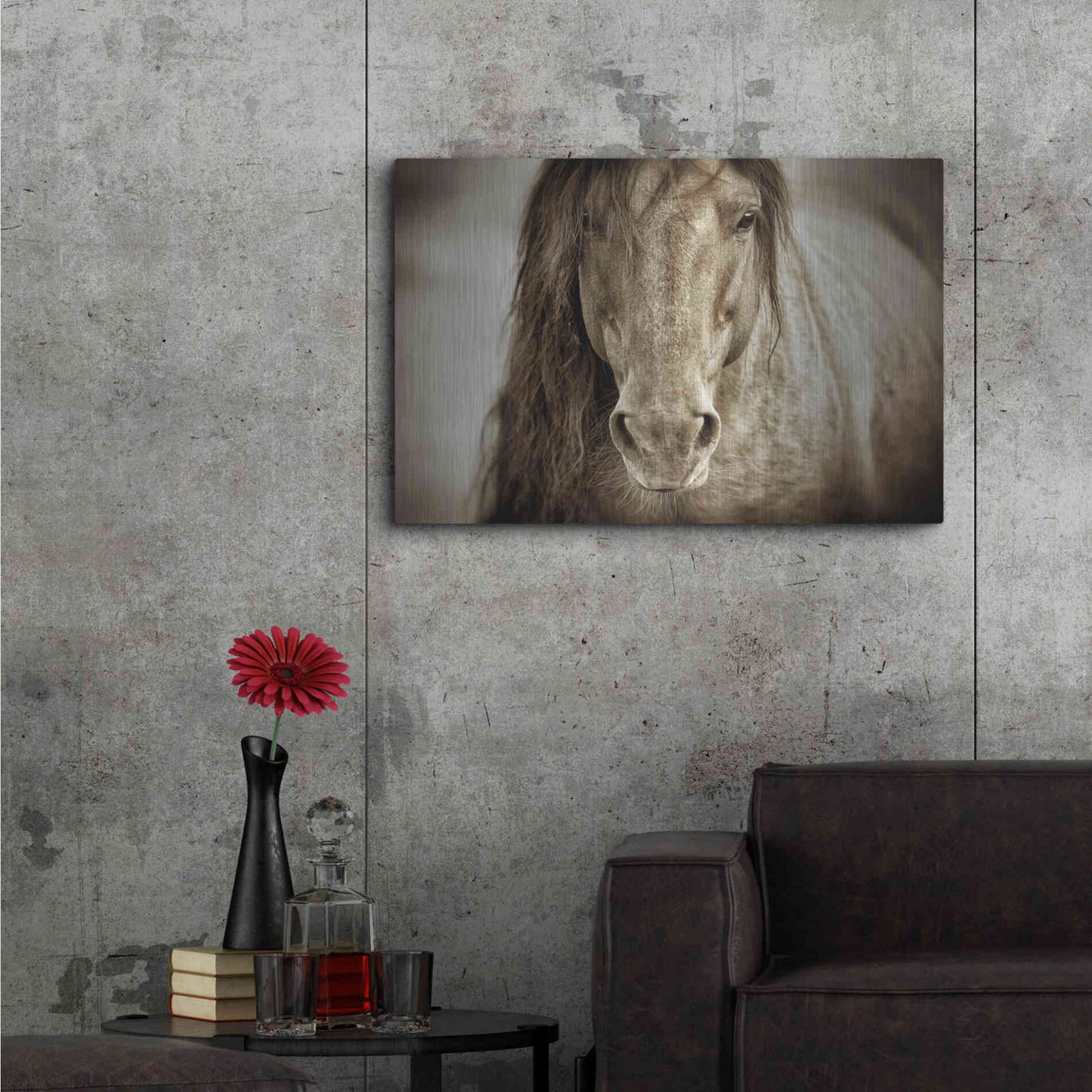 Luxe Metal Art 'Mustang Sally' by Lisa Dearing, Metal Wall Art,36x24