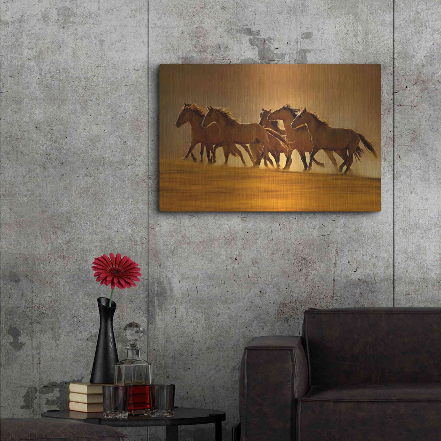 Luxe Metal Art 'Night Runners' by Lisa Dearing, Metal Wall Art,36x24
