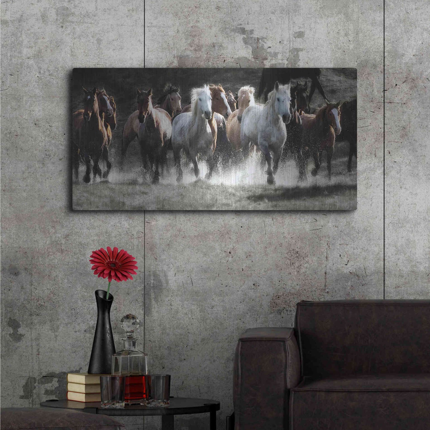 Luxe Metal Art 'Renegades' by Lisa Dearing, Metal Wall Art,48x24