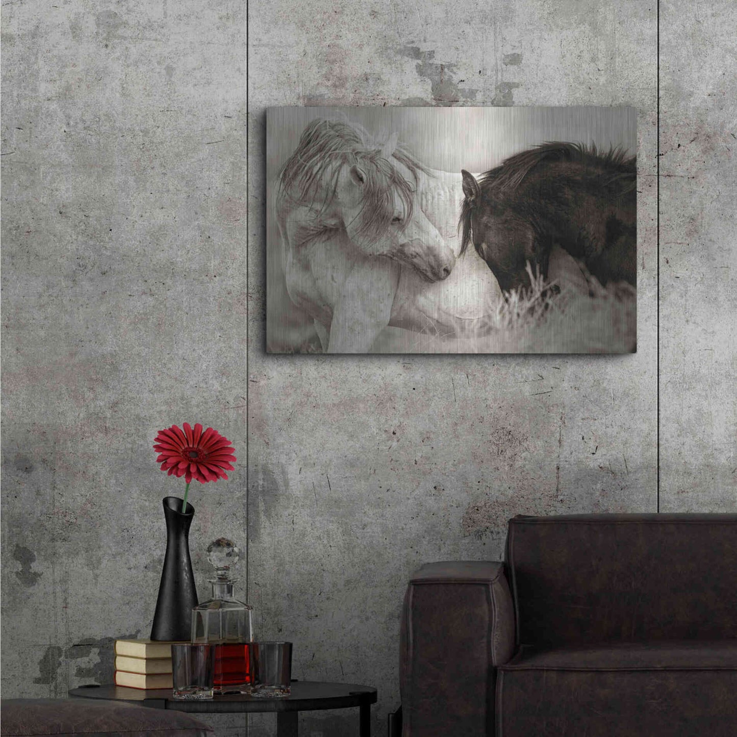 Luxe Metal Art 'The Long Goodbye' by Lisa Dearing, Metal Wall Art,36x24