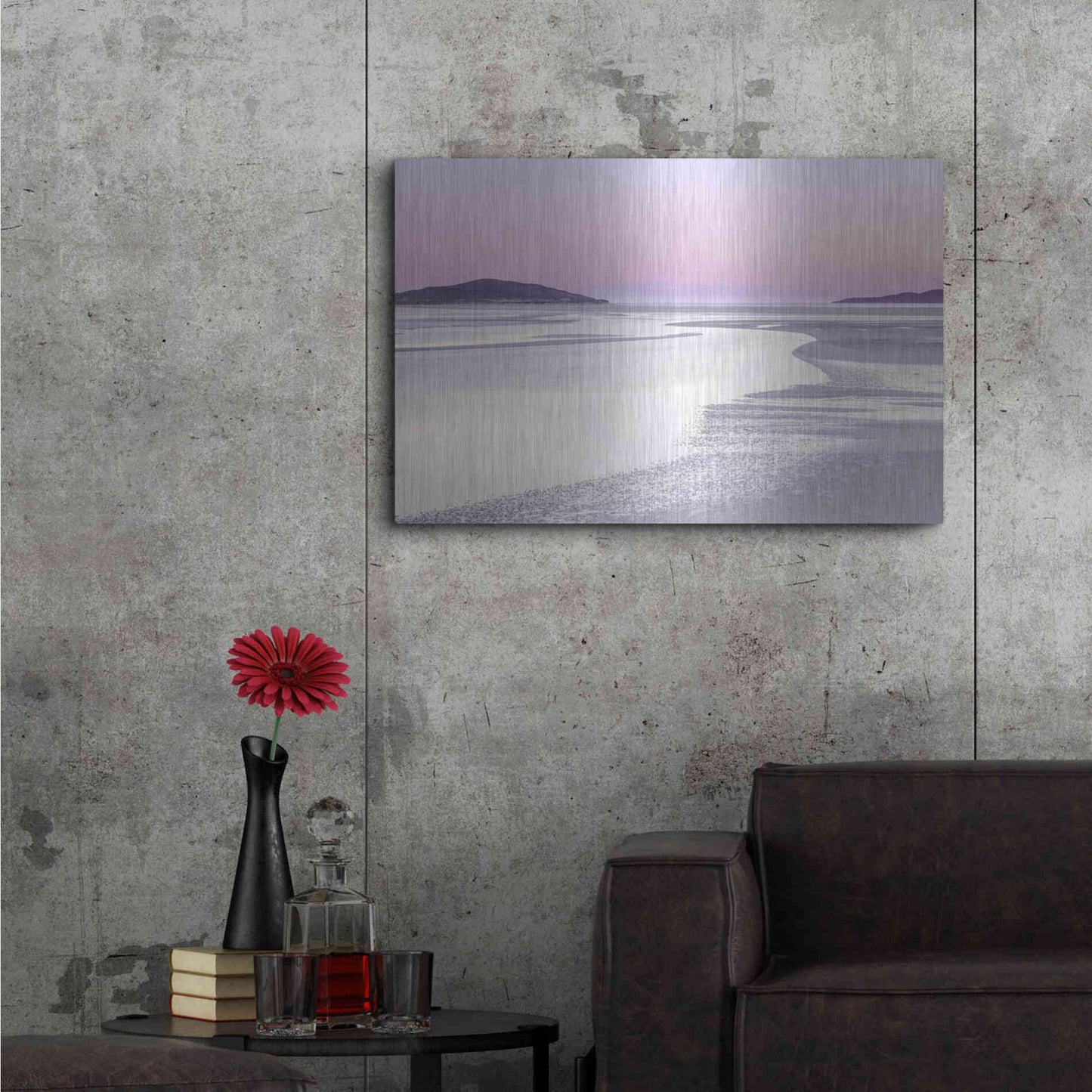 Luxe Metal Art 'Silver Silence' by Lynne Douglas, Metal Wall Art,36x24