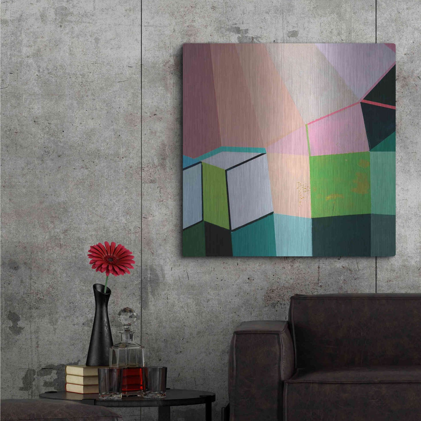 Luxe Metal Art 'Angles No. 1' by Naomi Taitz Duffy, Metal Wall Art,36x36