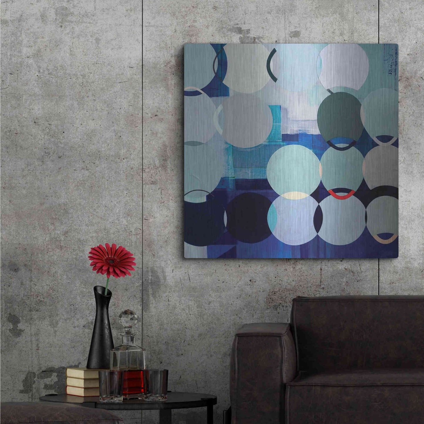 Luxe Metal Art 'Circles No. 3' by Naomi Taitz Duffy, Metal Wall Art,36x36