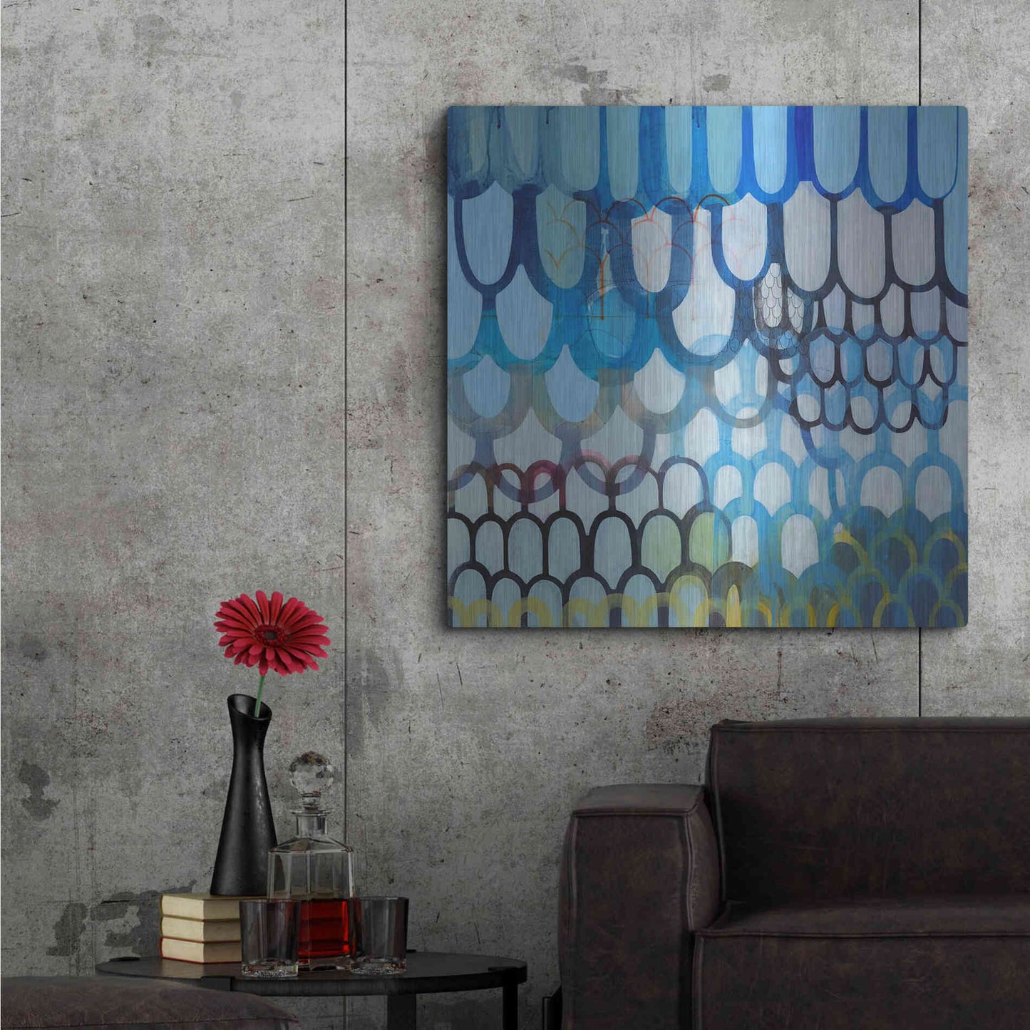 Luxe Metal Art 'Undulations' by Naomi Taitz Duffy, Metal Wall Art,36x36