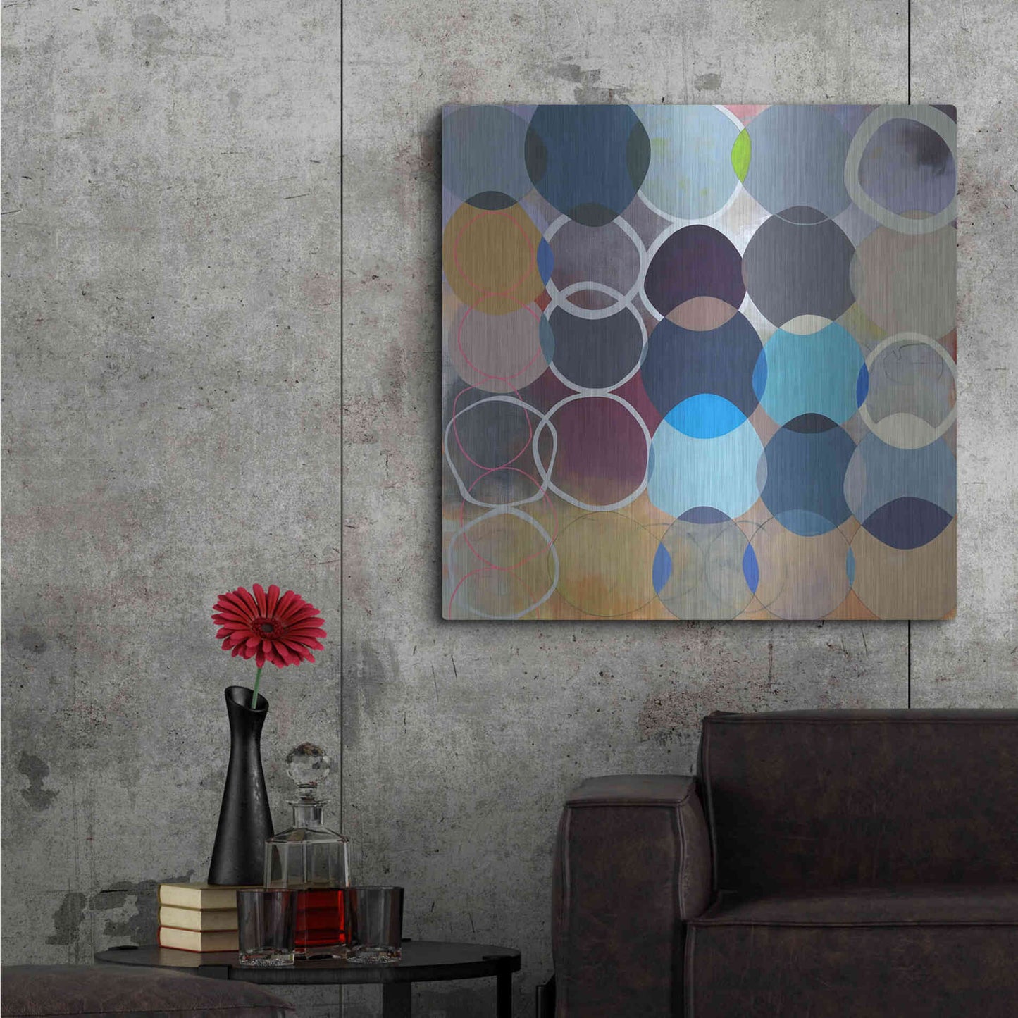 Luxe Metal Art 'Which Way the World Turns' by Naomi Taitz Duffy, Metal Wall Art,36x36