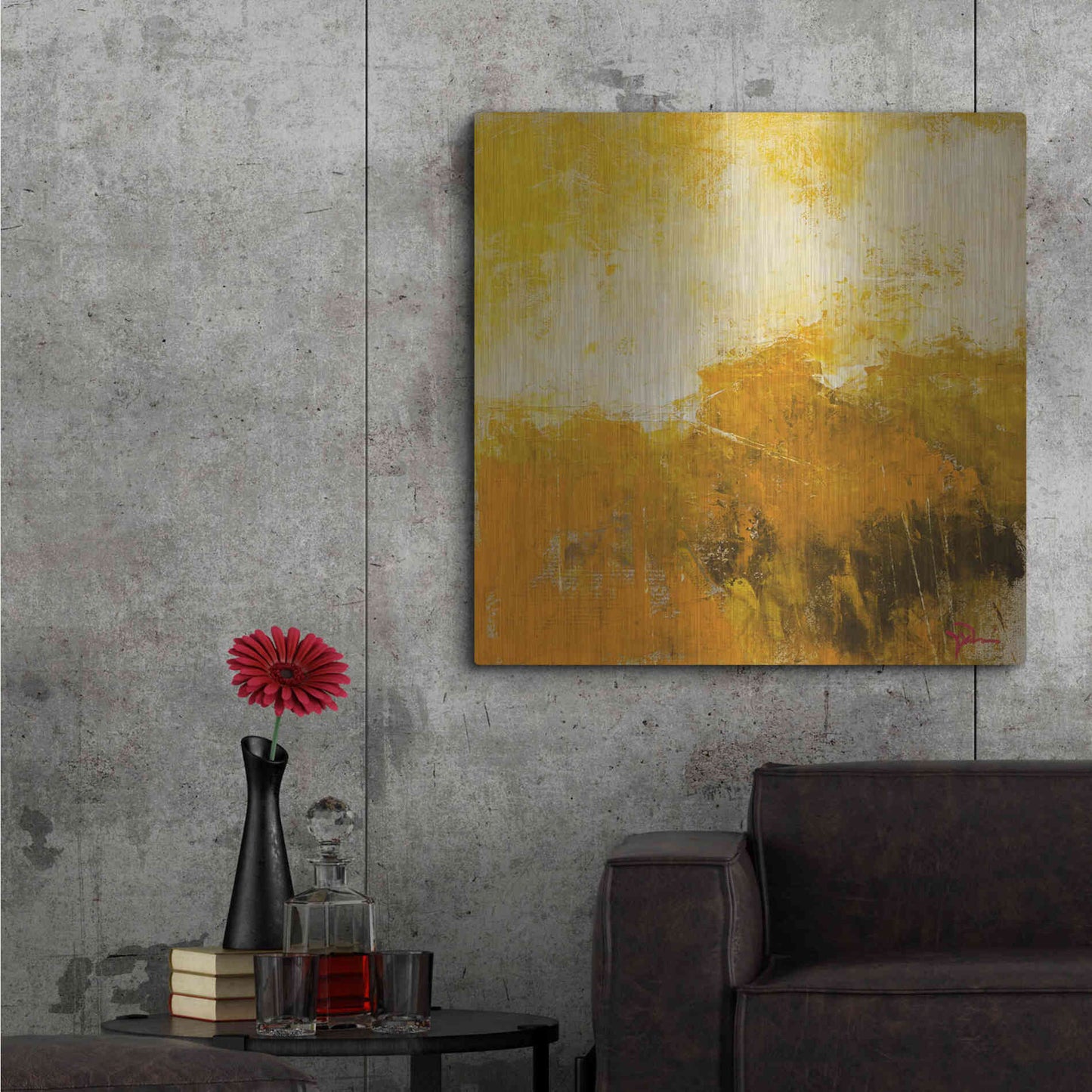 Luxe Metal Art 'Autumn of Life' by Patrick Dennis, Metal Wall Art,36x36
