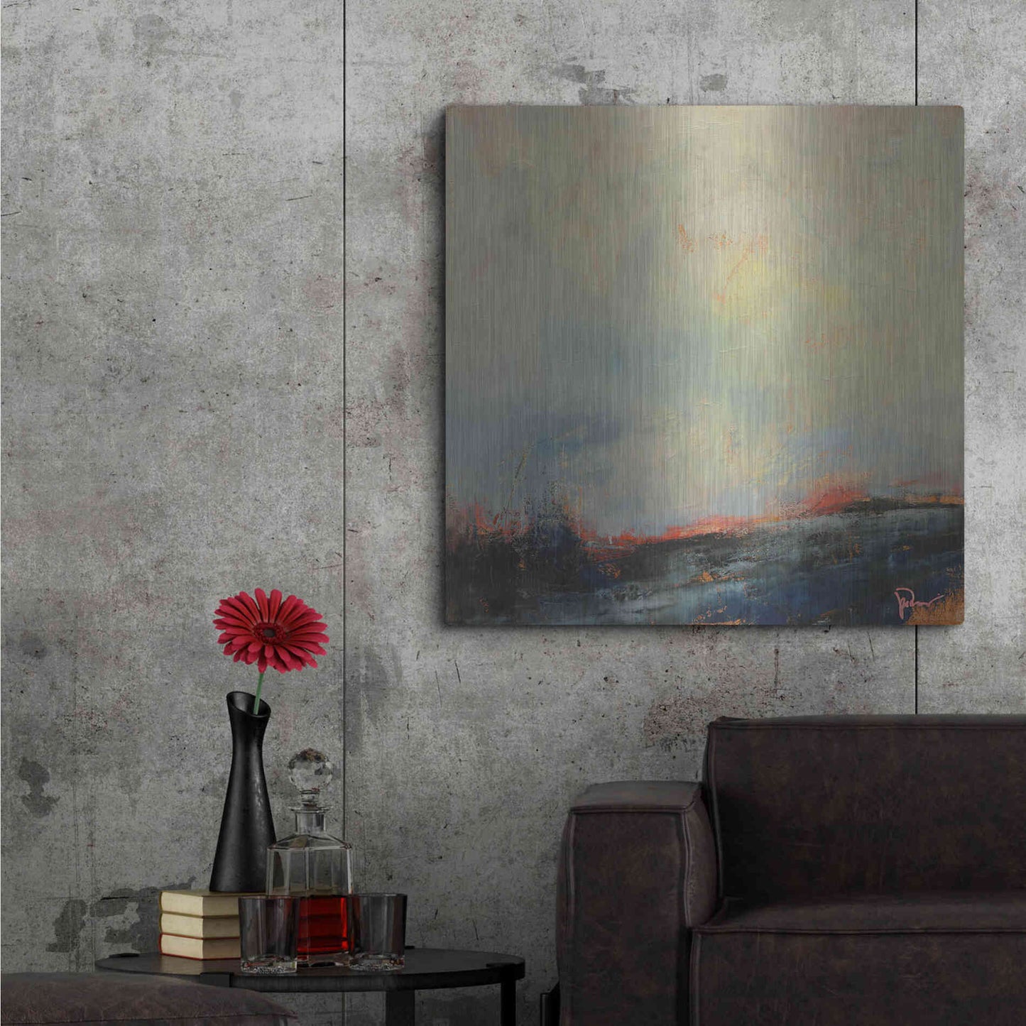 Luxe Metal Art 'Burnout' by Patrick Dennis, Metal Wall Art,36x36