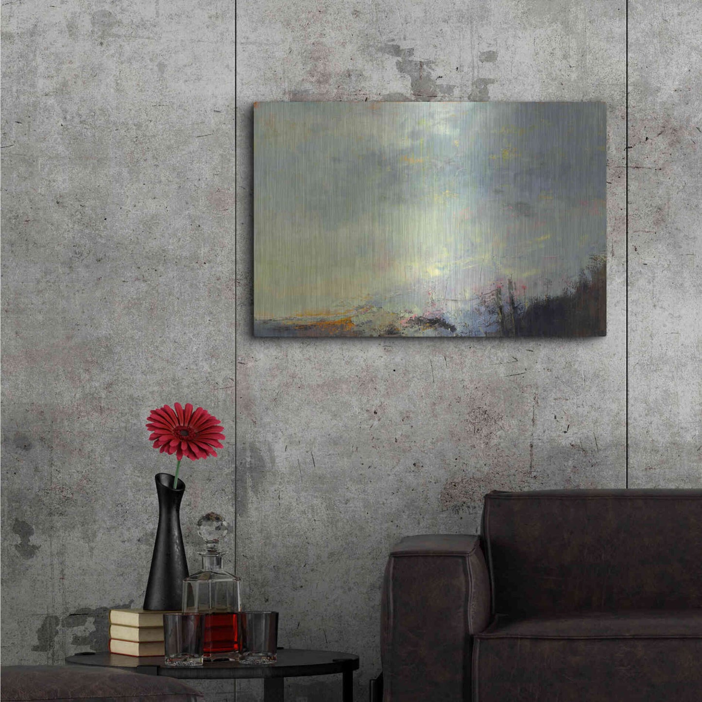 Luxe Metal Art 'No Reception' by Patrick Dennis, Metal Wall Art,36x24