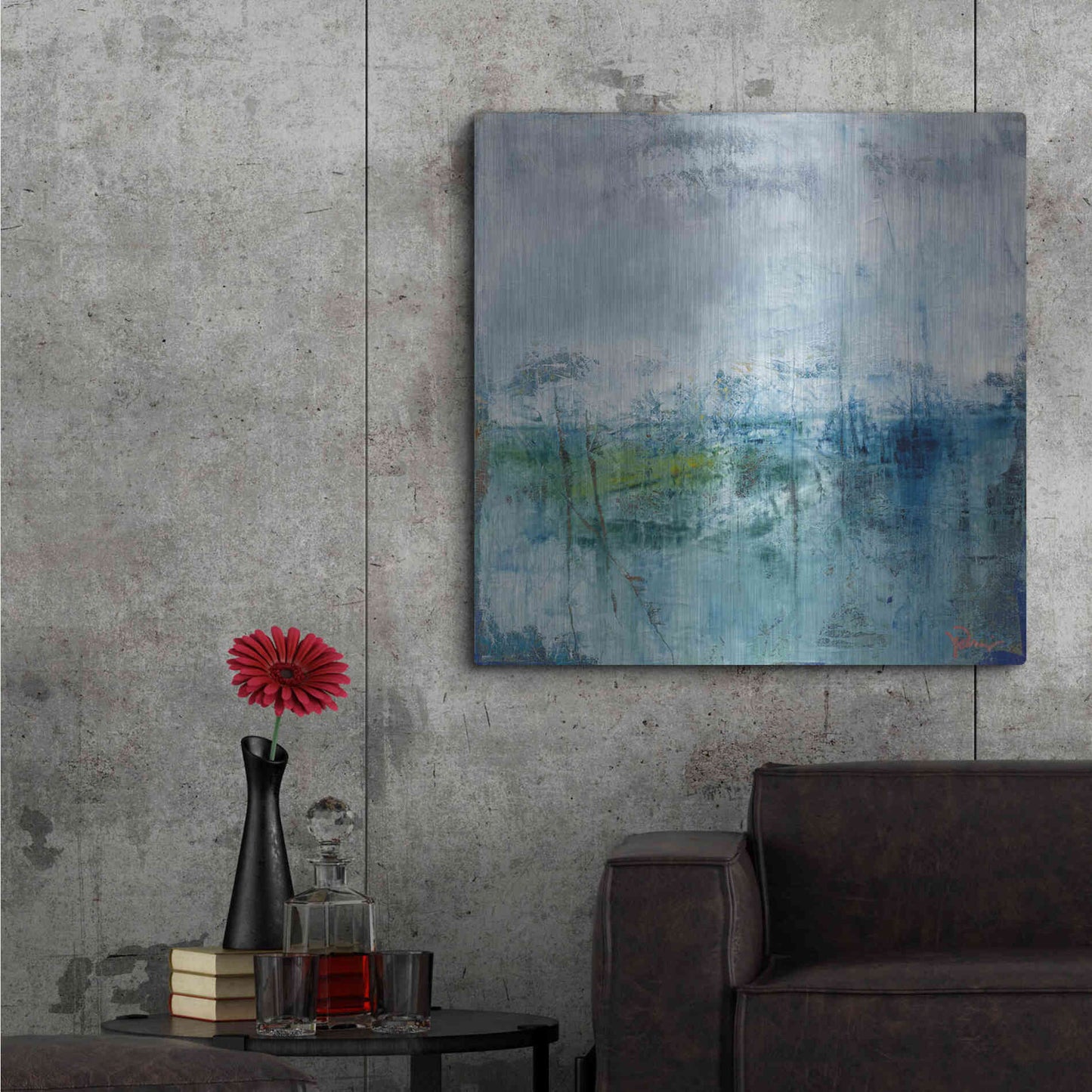 Luxe Metal Art 'Thaw' by Patrick Dennis, Metal Wall Art,36x36