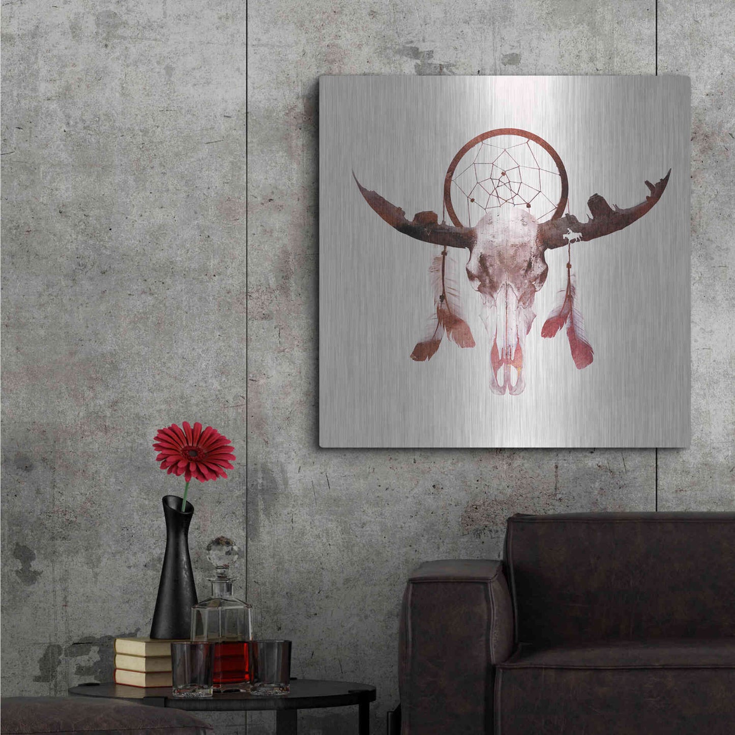 Luxe Metal Art 'Deadly Desert' by Robert Farkas, Metal Wall Art,36x36