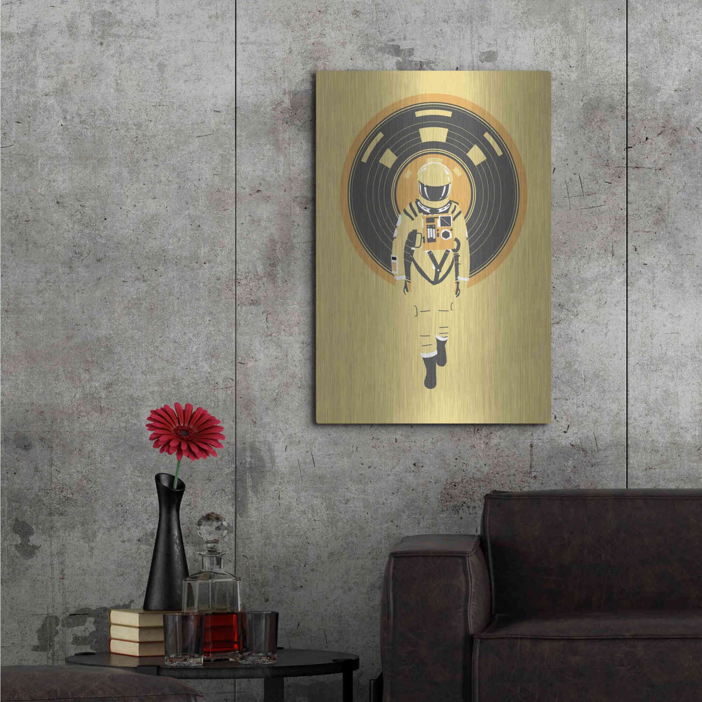 Luxe Metal Art 'DJ Hal' by Robert Farkas, Metal Wall Art,24x36