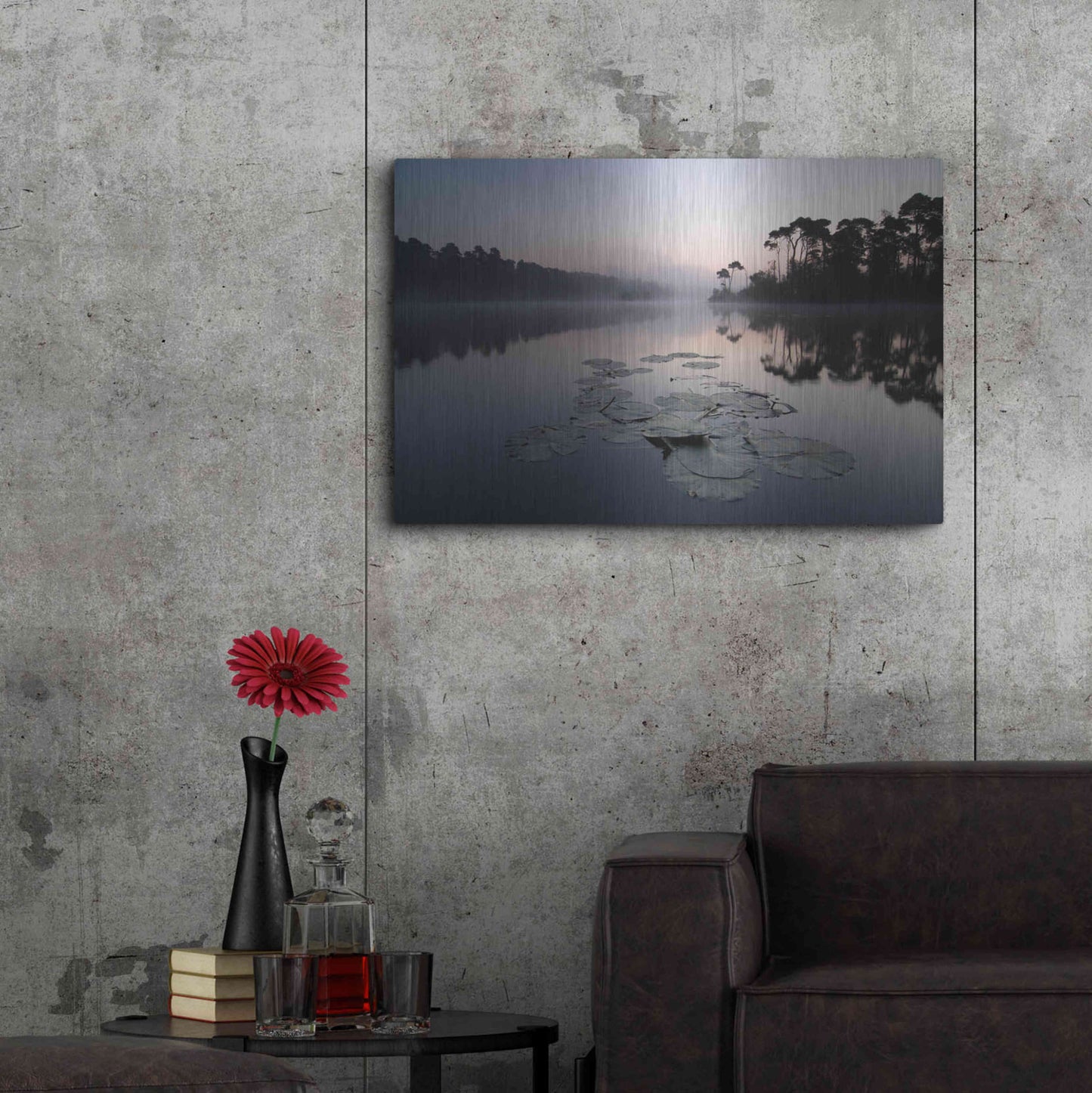 Luxe Metal Art 'Oisterwijkse Vennen' by Wilco Dragt, Metal Wall Art,36x24