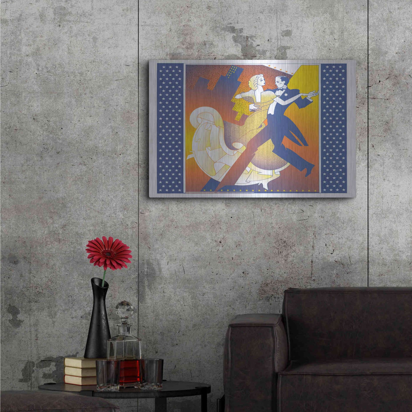 Luxe Metal Art 'Straussball' by David Chestnutt, Metal Wall Art,36x24