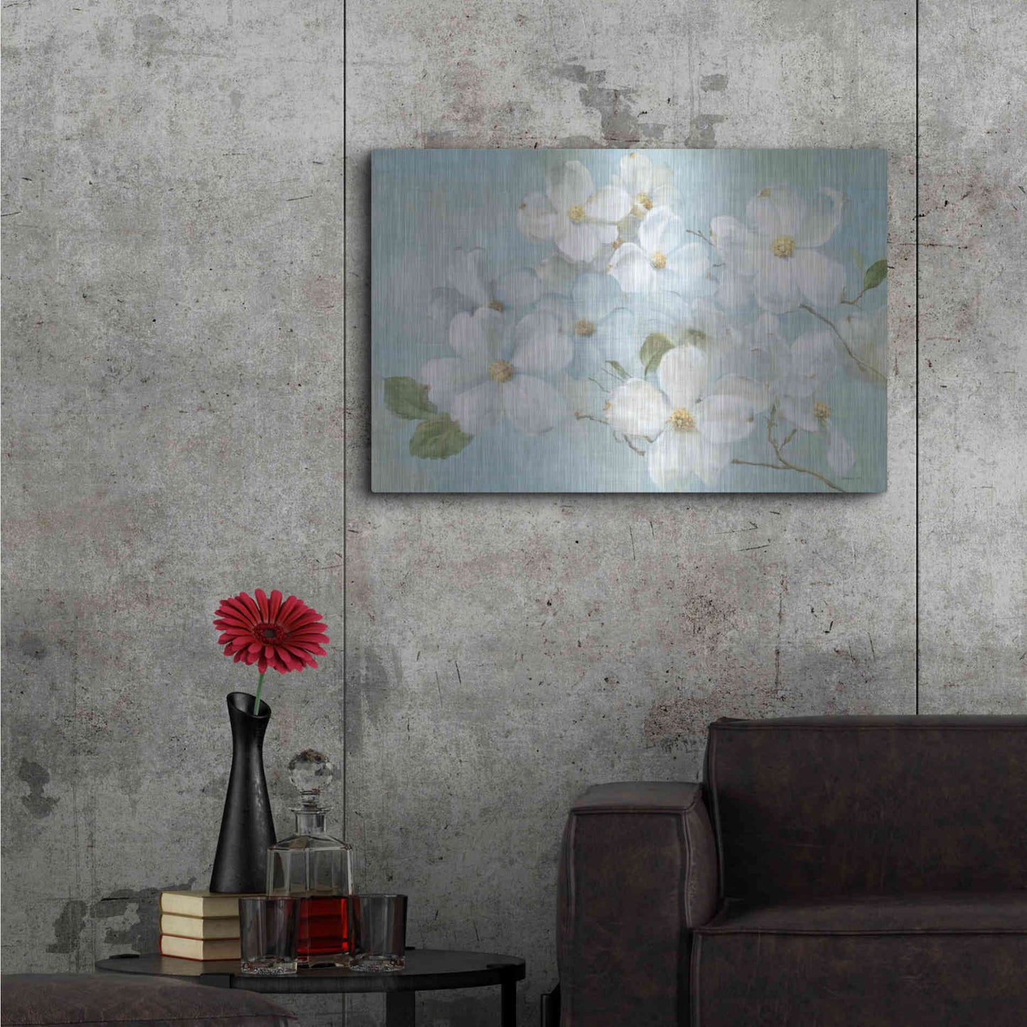Luxe Metal Art 'Indiness Blossoms Light' by Danhui Nai, Metal Wall Art,36x24