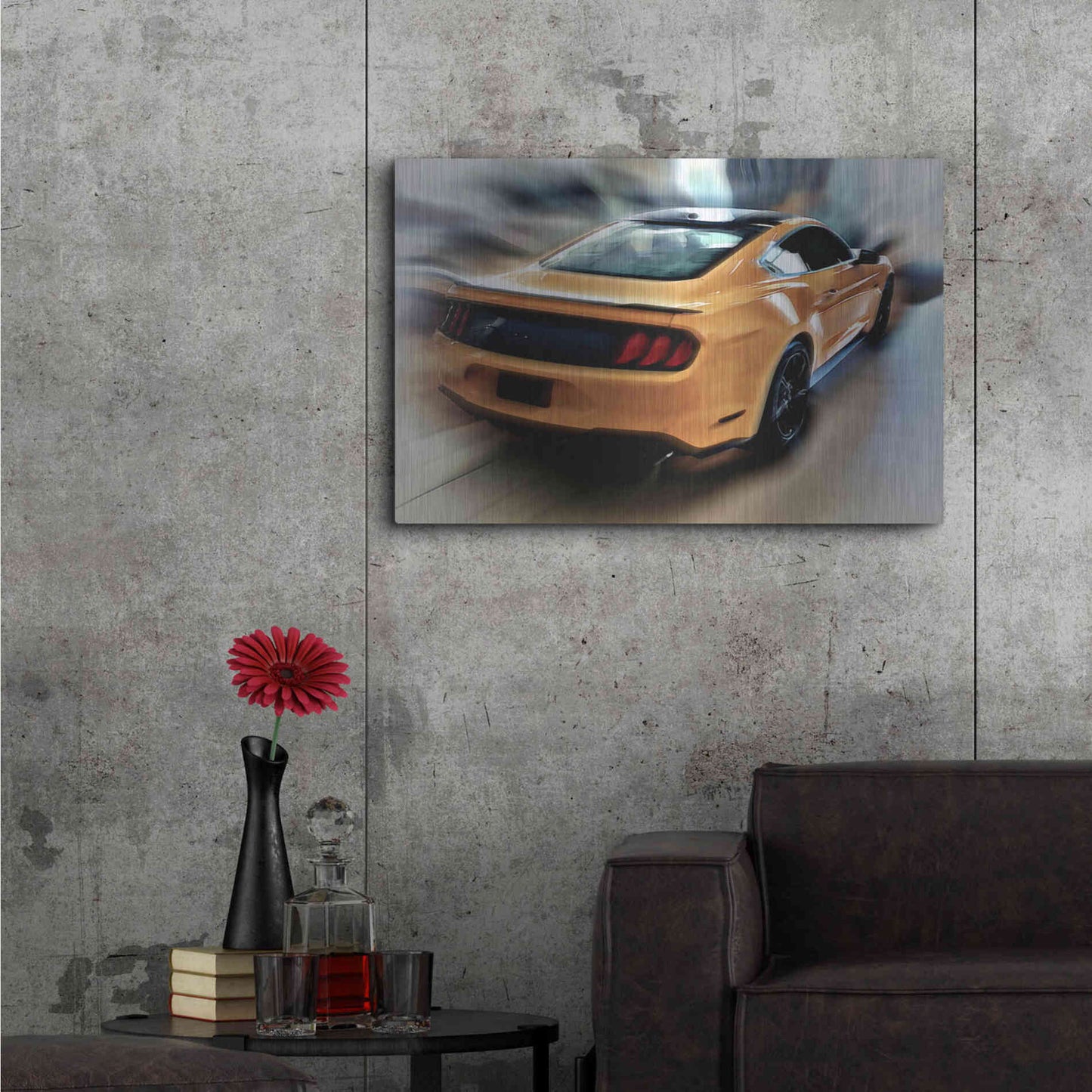 Luxe Metal Art 'Mustang GT' by David Manlove, Metal Wall Art,36x24