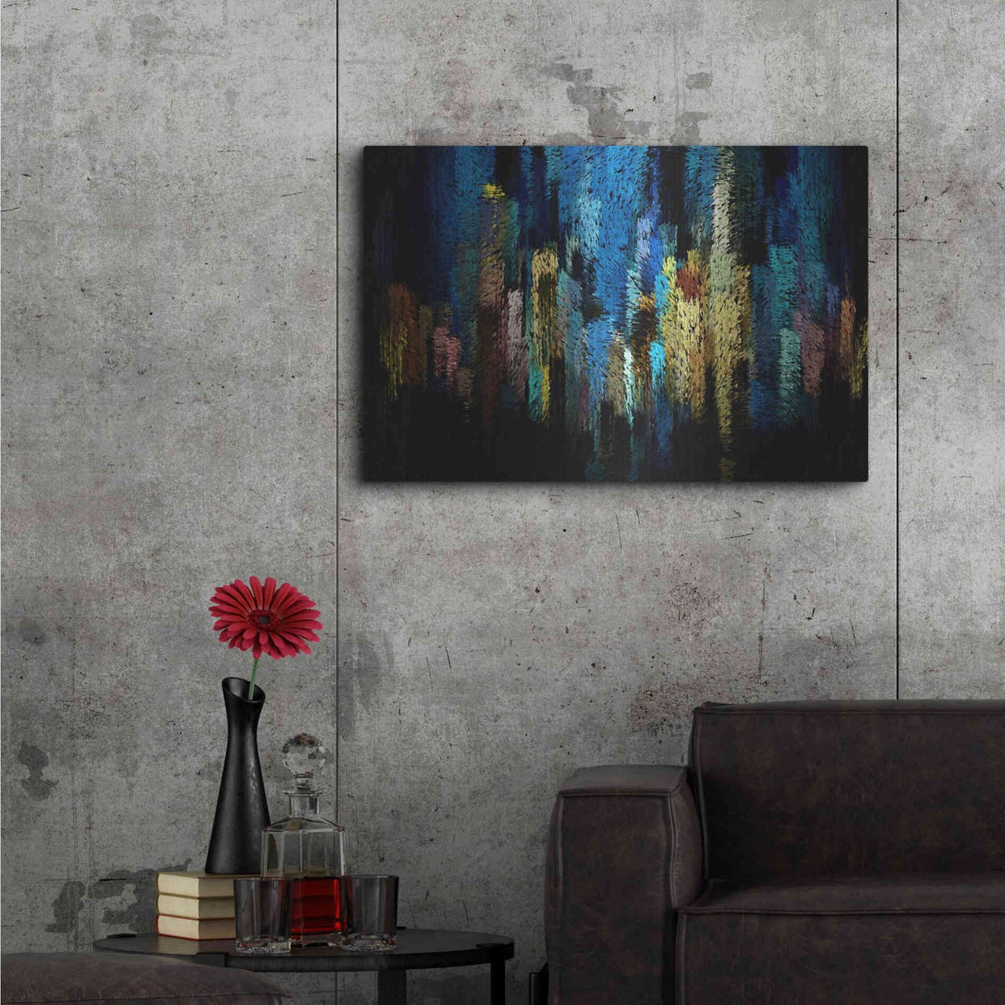 Luxe Metal Art 'Atlantis' by David Manlove, Metal Wall Art,36x24