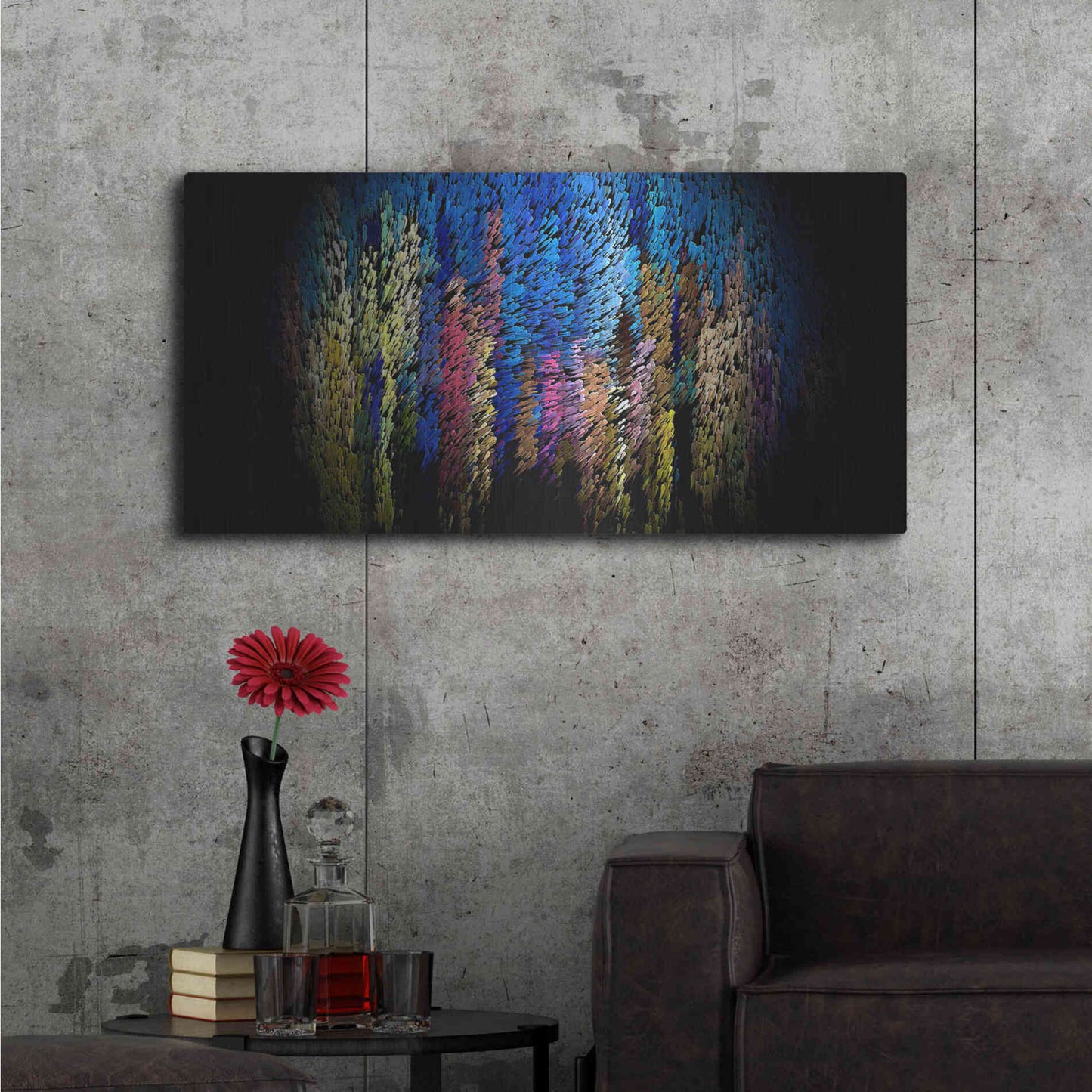 Luxe Metal Art 'Out of the Darkness' by David Manlove, Metal Wall Art,48x24