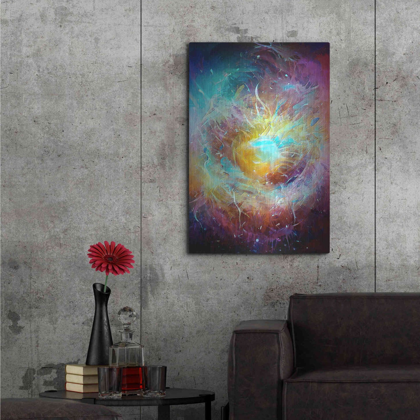 Luxe Metal Art 'Ai Astronomy 1' by David Manlove, Metal Wall Art,24x36