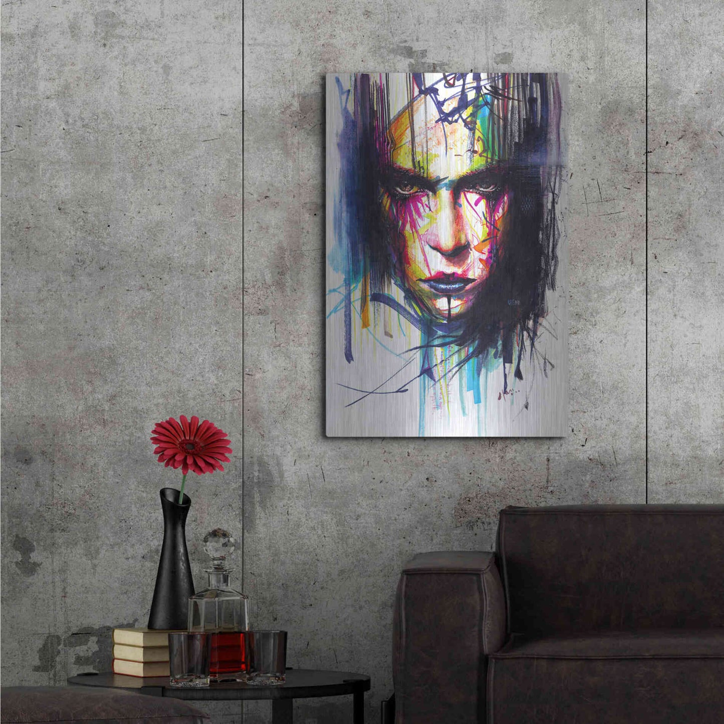 Luxe Metal Art 'Gaze 2' by MinJae, Metal Wall Art,24x36