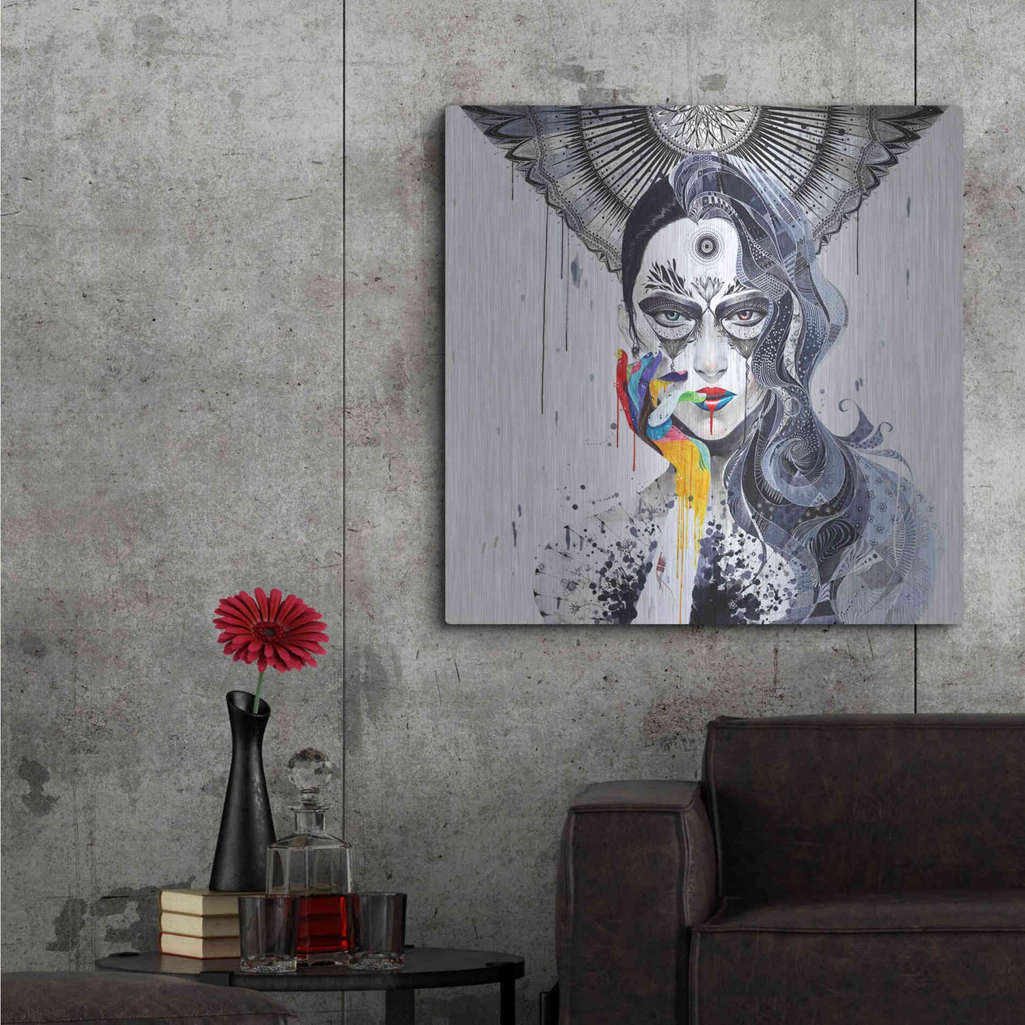 Luxe Metal Art 'Janus' by MinJae, Metal Wall Art,36x36