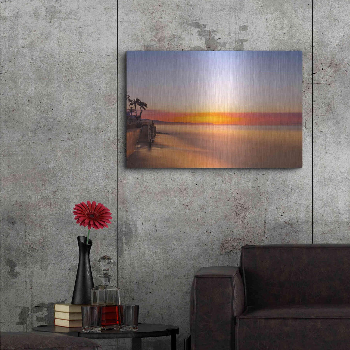 Luxe Metal Art 'Baltimore Sunrise' by Chris Moyer, Metal Wall Art,36x24