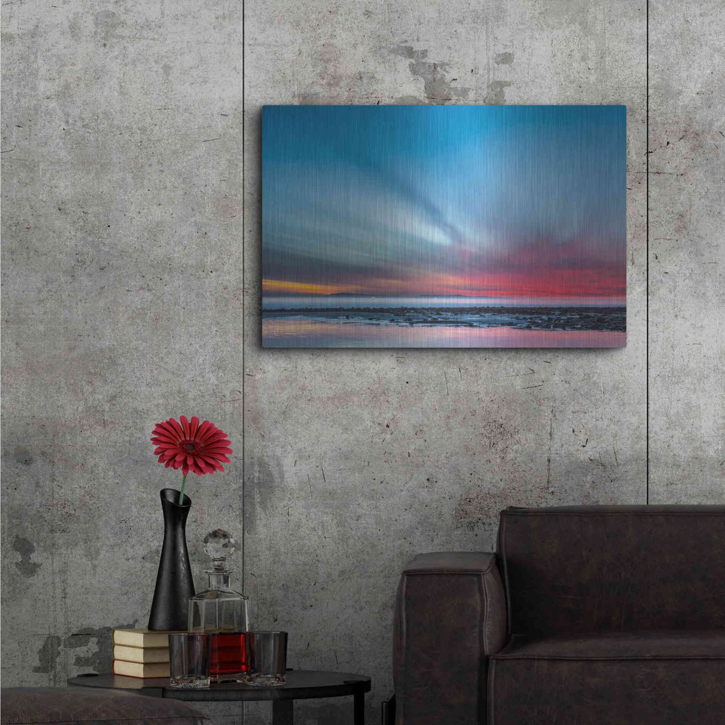 Luxe Metal Art 'Last Light' by Chris Moyer, Metal Wall Art,36x24