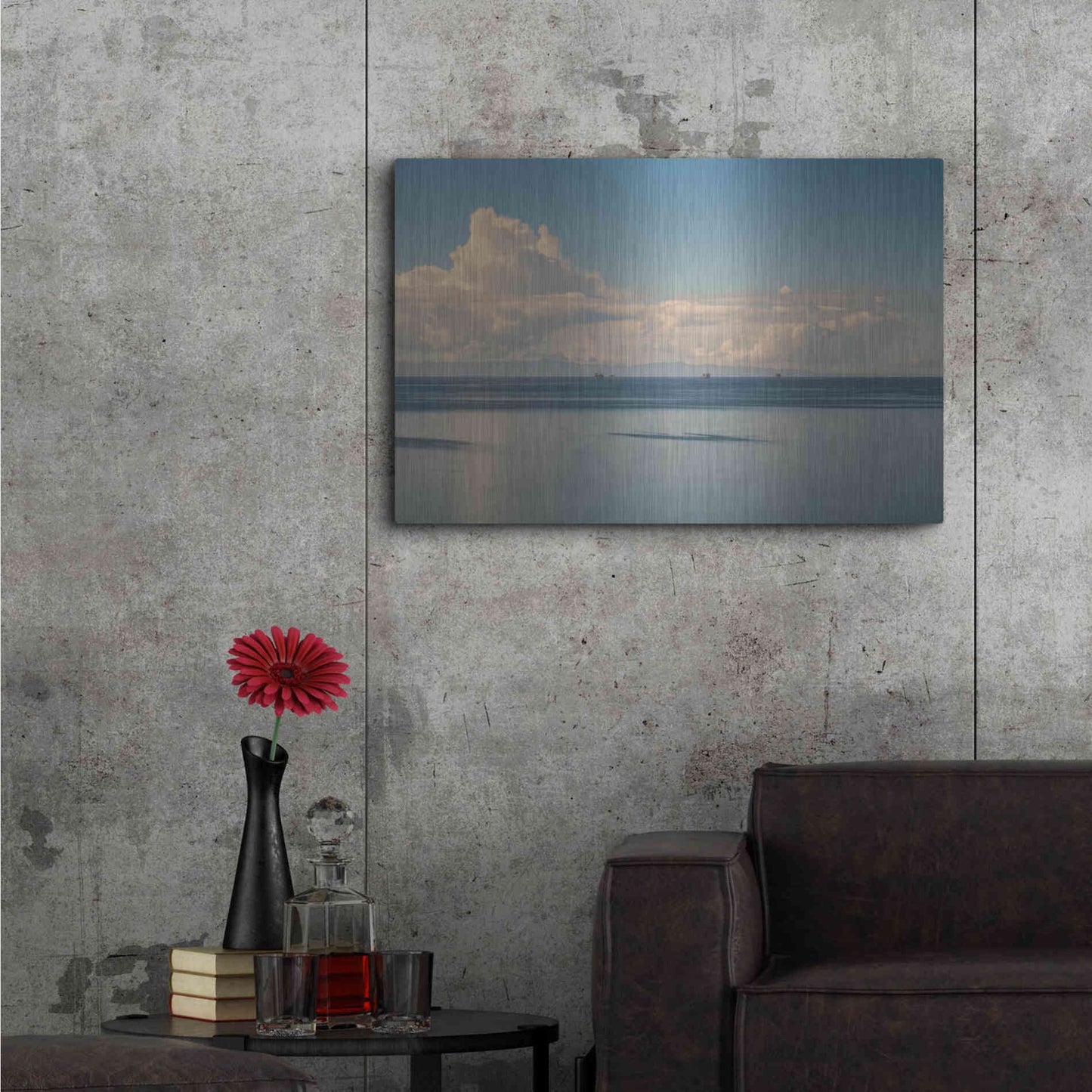Luxe Metal Art 'Oil Rig Backdrop' by Chris Moyer, Metal Wall Art,36x24