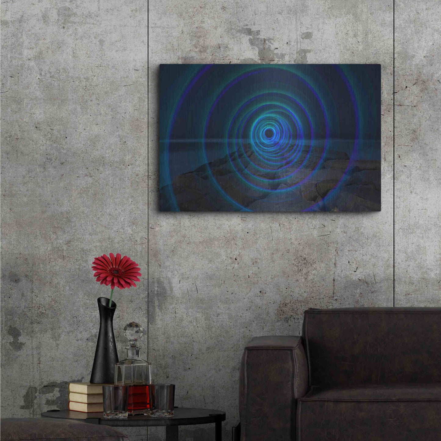 Luxe Metal Art 'Enter the Void' by Chris Moyer, Metal Wall Art,36x24