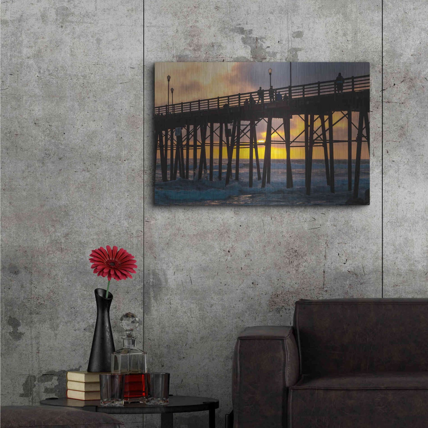 Luxe Metal Art 'Fire Down Below' by Chris Moyer, Metal Wall Art,36x24