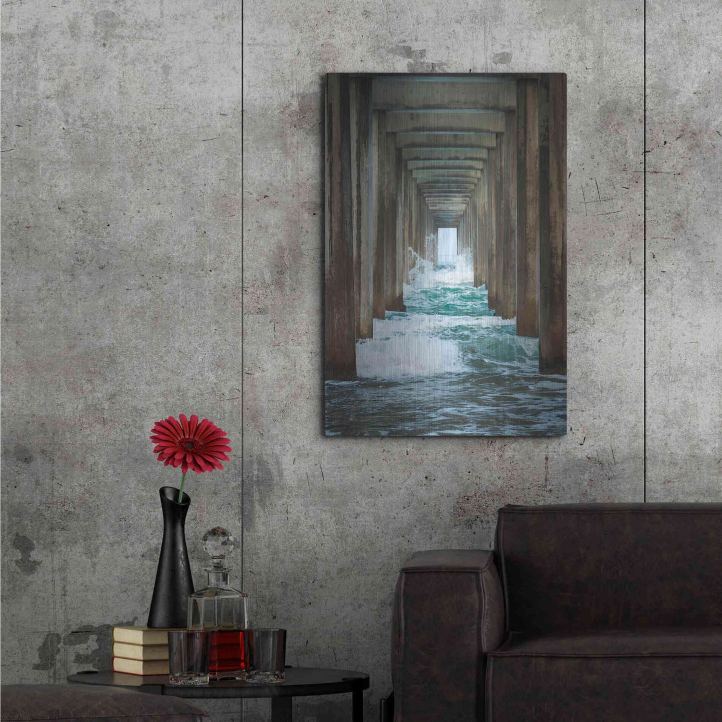 Luxe Metal Art 'Scripps Splash' by Chris Moyer, Metal Wall Art,24x36