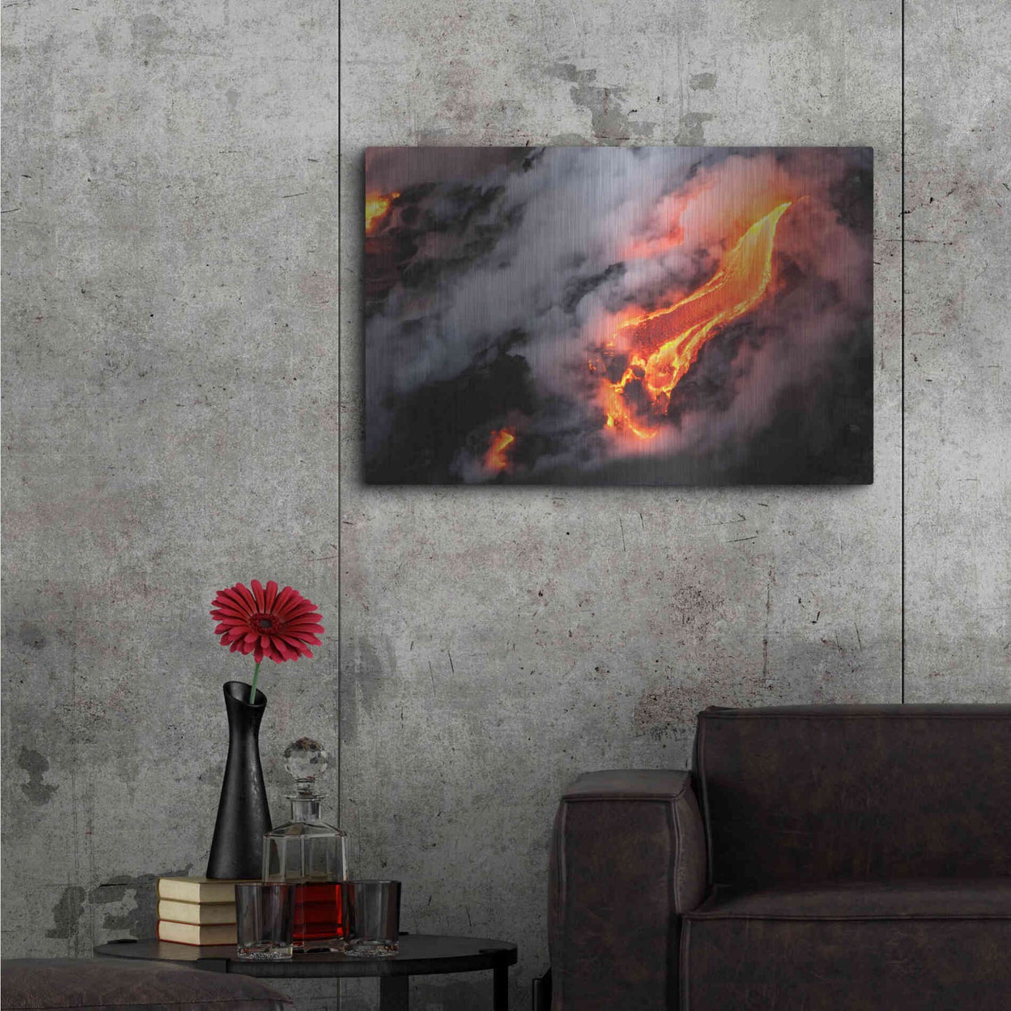 Luxe Metal Art 'Dragon?s Tongue' by Chris Moyer, Metal Wall Art,36x24