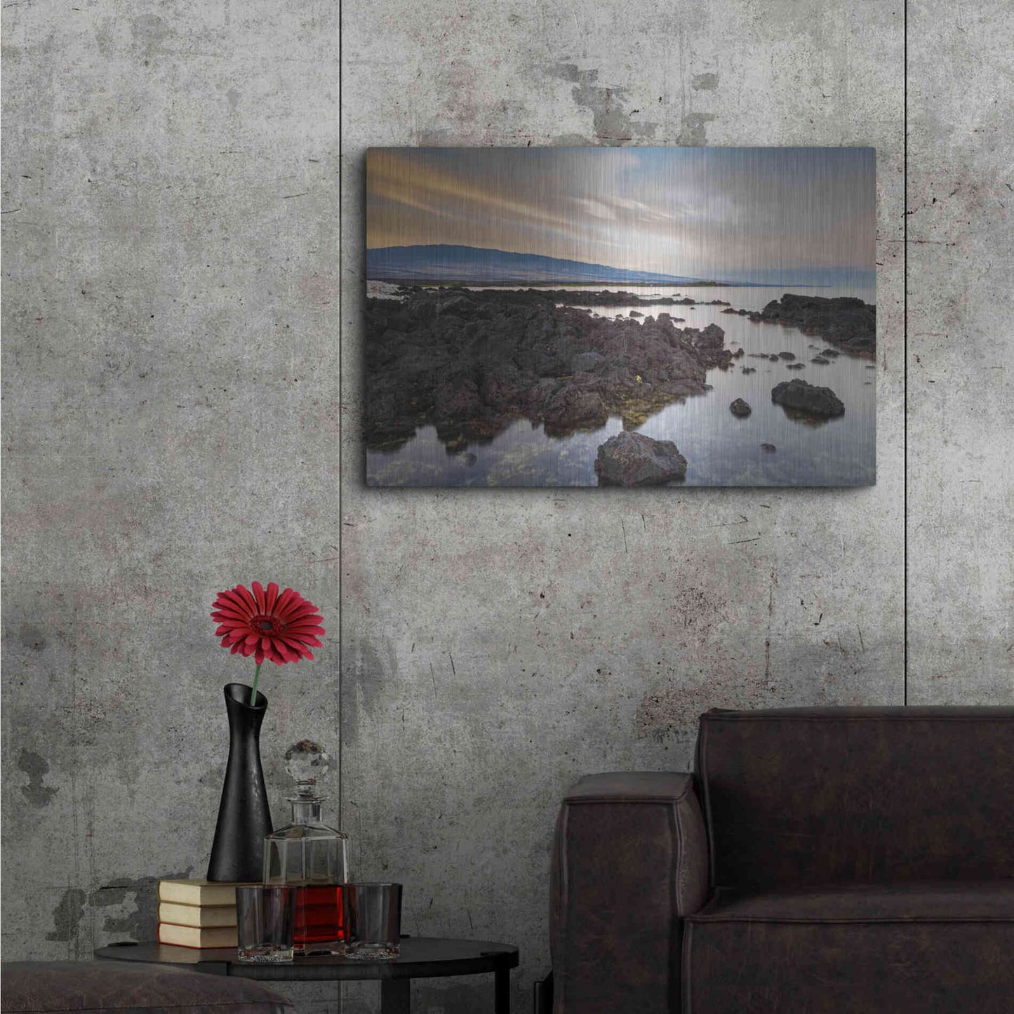 Luxe Metal Art 'Mauna Loa Sunrise' by Chris Moyer, Metal Wall Art,36x24