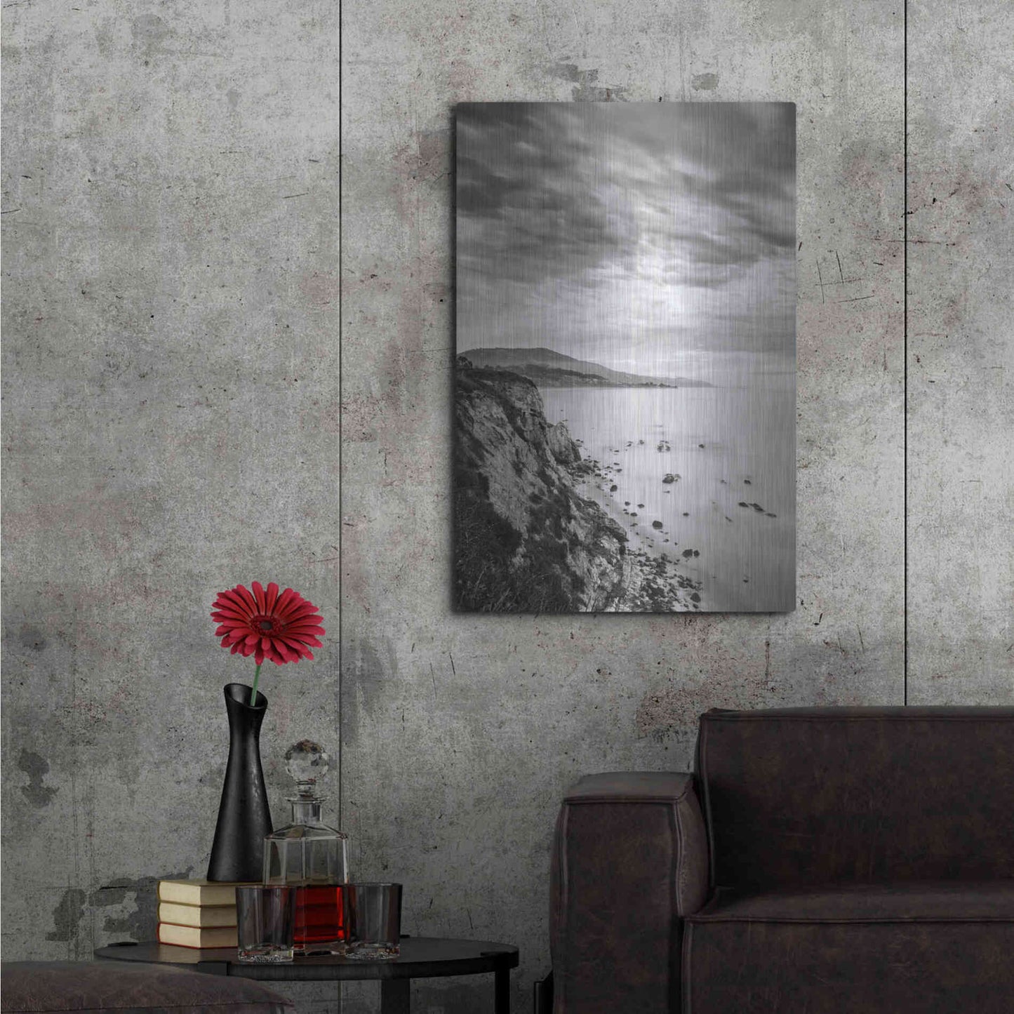 Luxe Metal Art 'Carpinteria Bluffs III' by Chris Moyer, Metal Wall Art,24x36