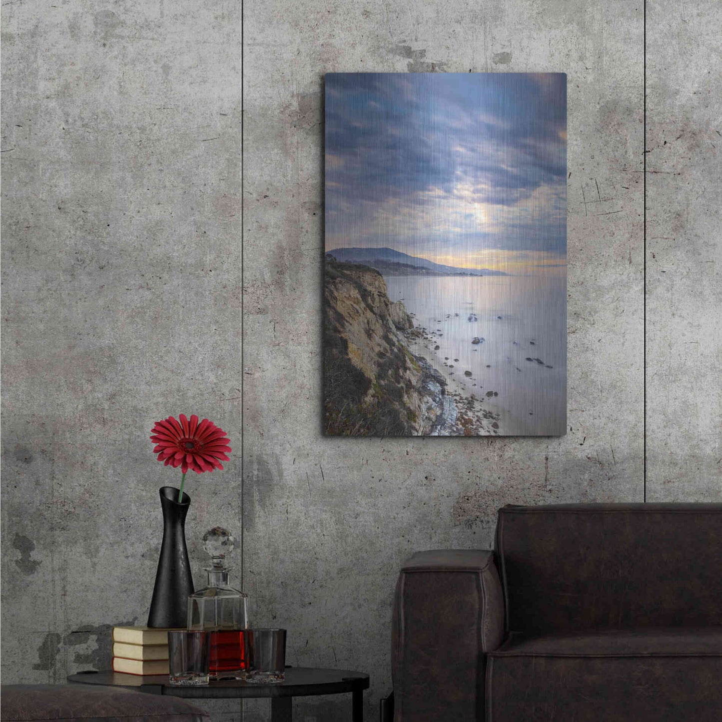 Luxe Metal Art 'Carpinteria Bluffs II' by Chris Moyer, Metal Wall Art,24x36