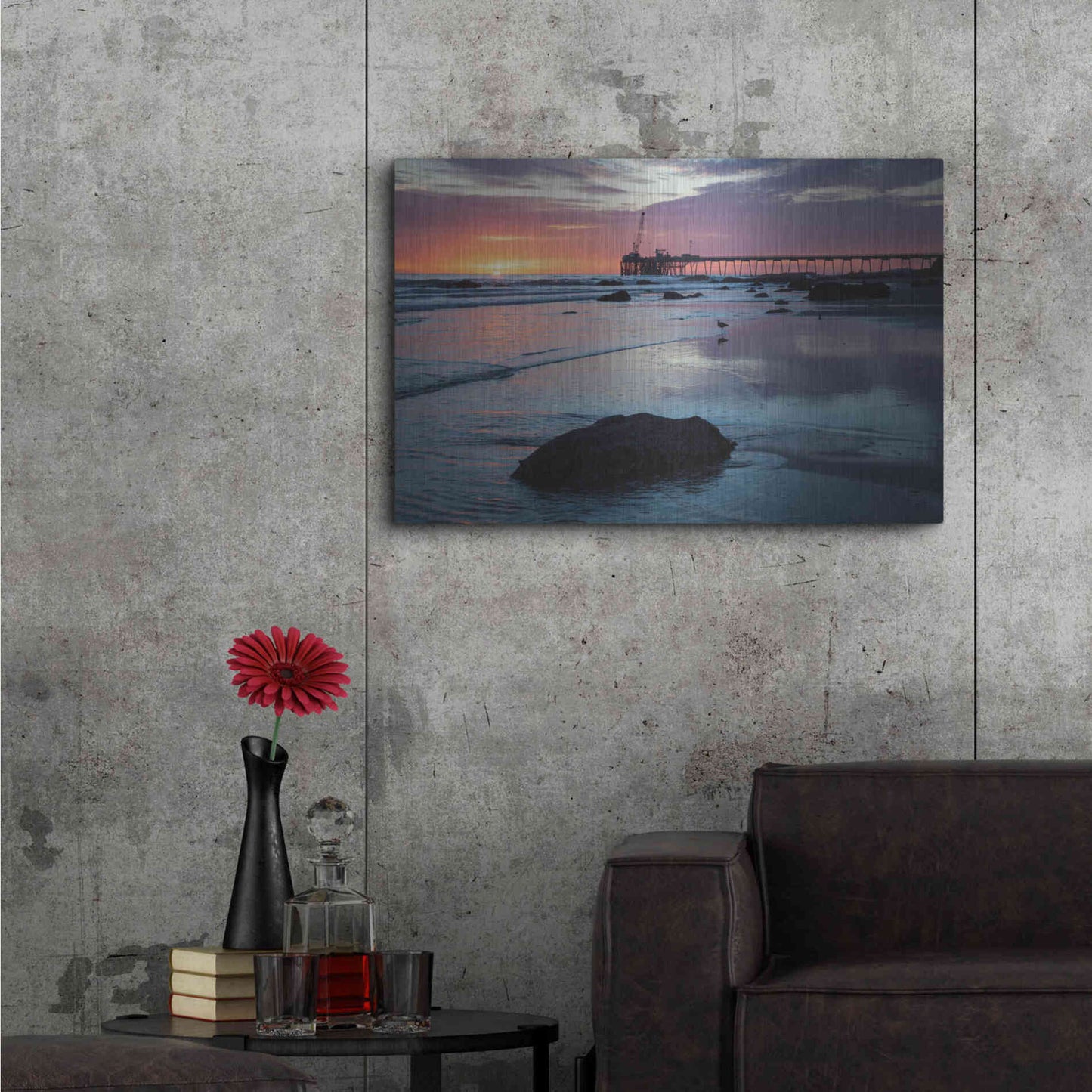 Luxe Metal Art 'God?s Goodnight' by Chris Moyer, Metal Wall Art,36x24