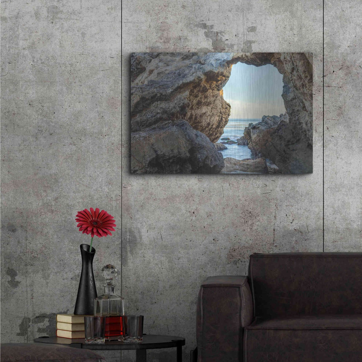 Luxe Metal Art 'View to The Blue' by Chris Moyer, Metal Wall Art,36x24