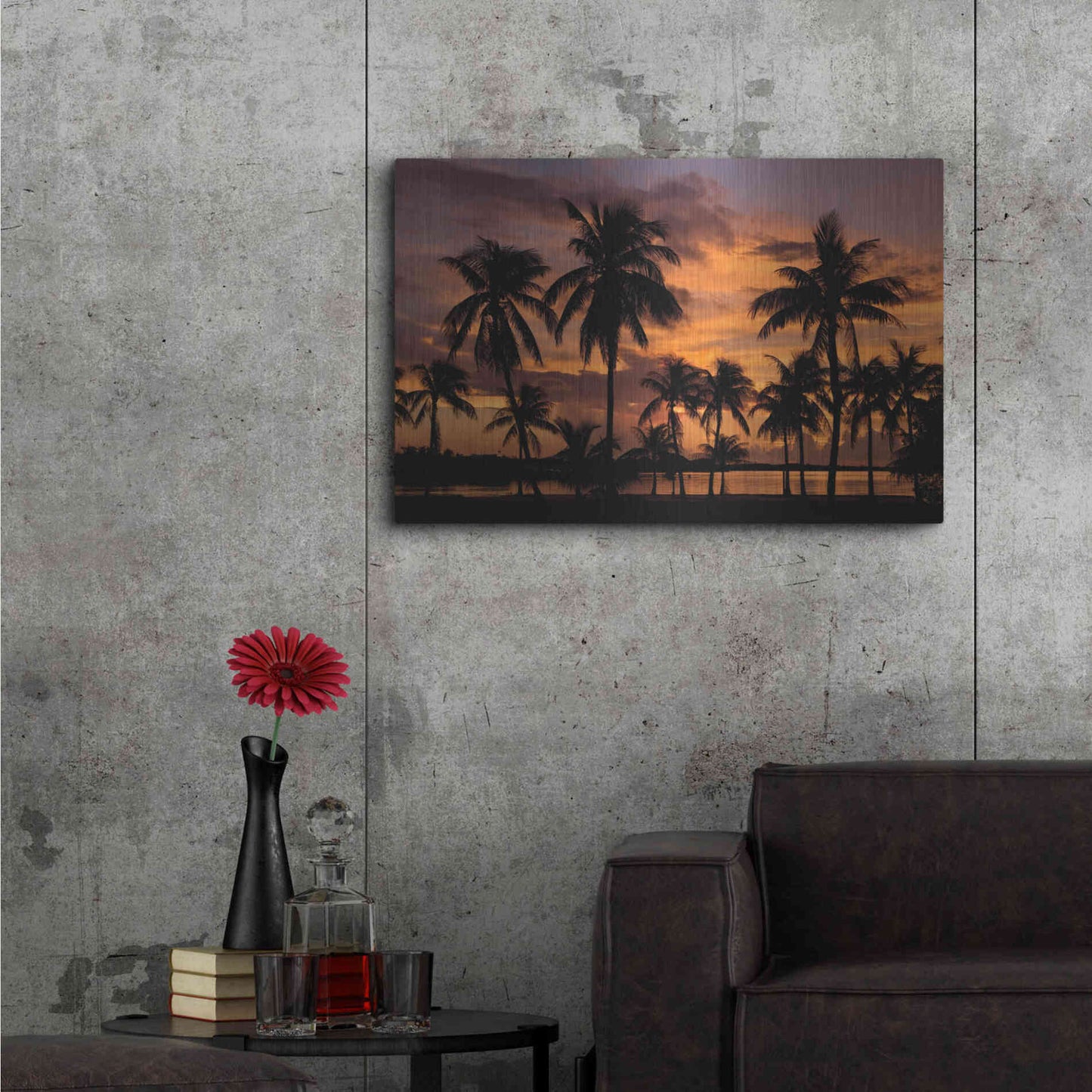 Luxe Metal Art 'Marathon Key Sunset' by Mike Jones, Metal Wall Art,36x24