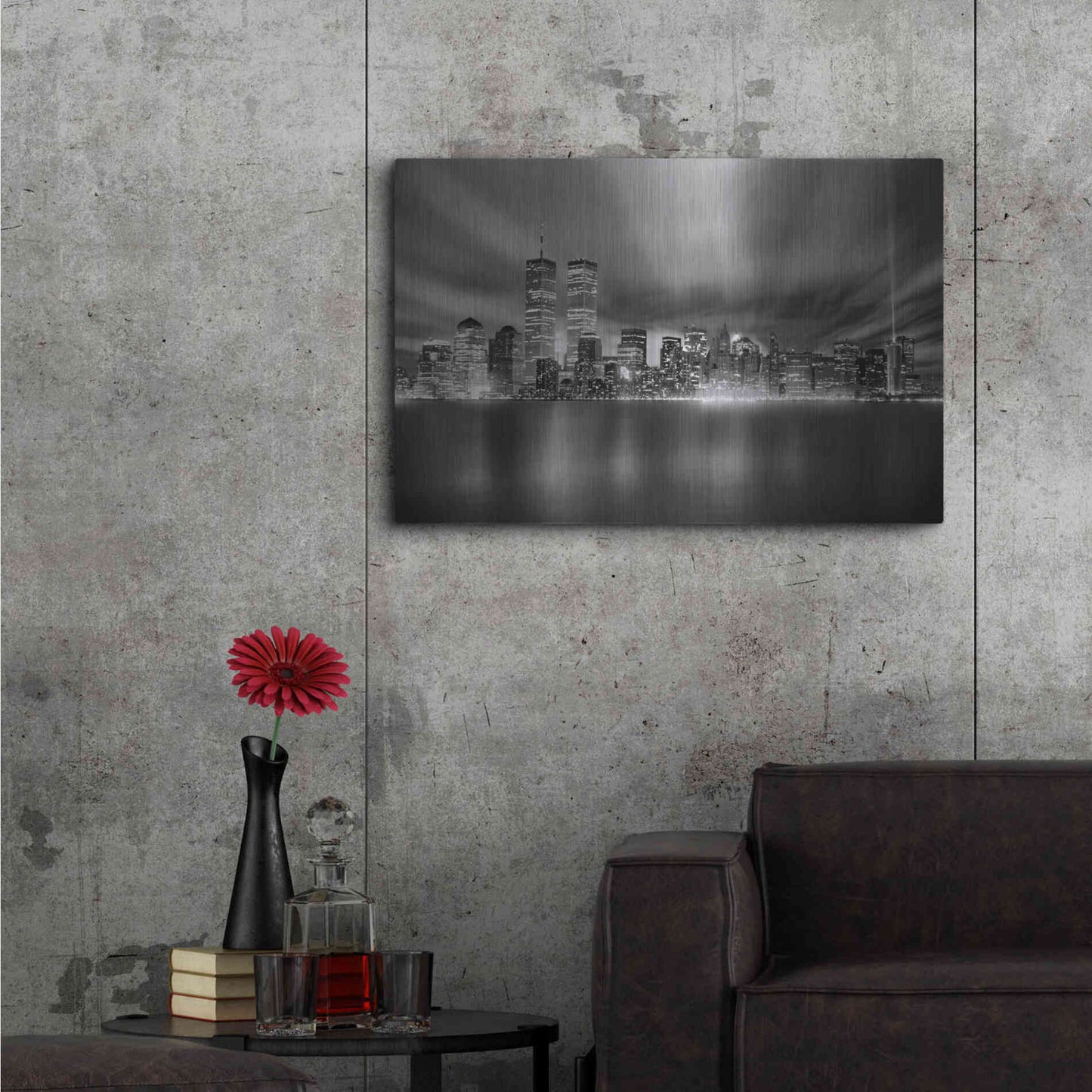 Luxe Metal Art 'NYC WTC Skyline' by Mike Jones, Metal Wall Art,36x24