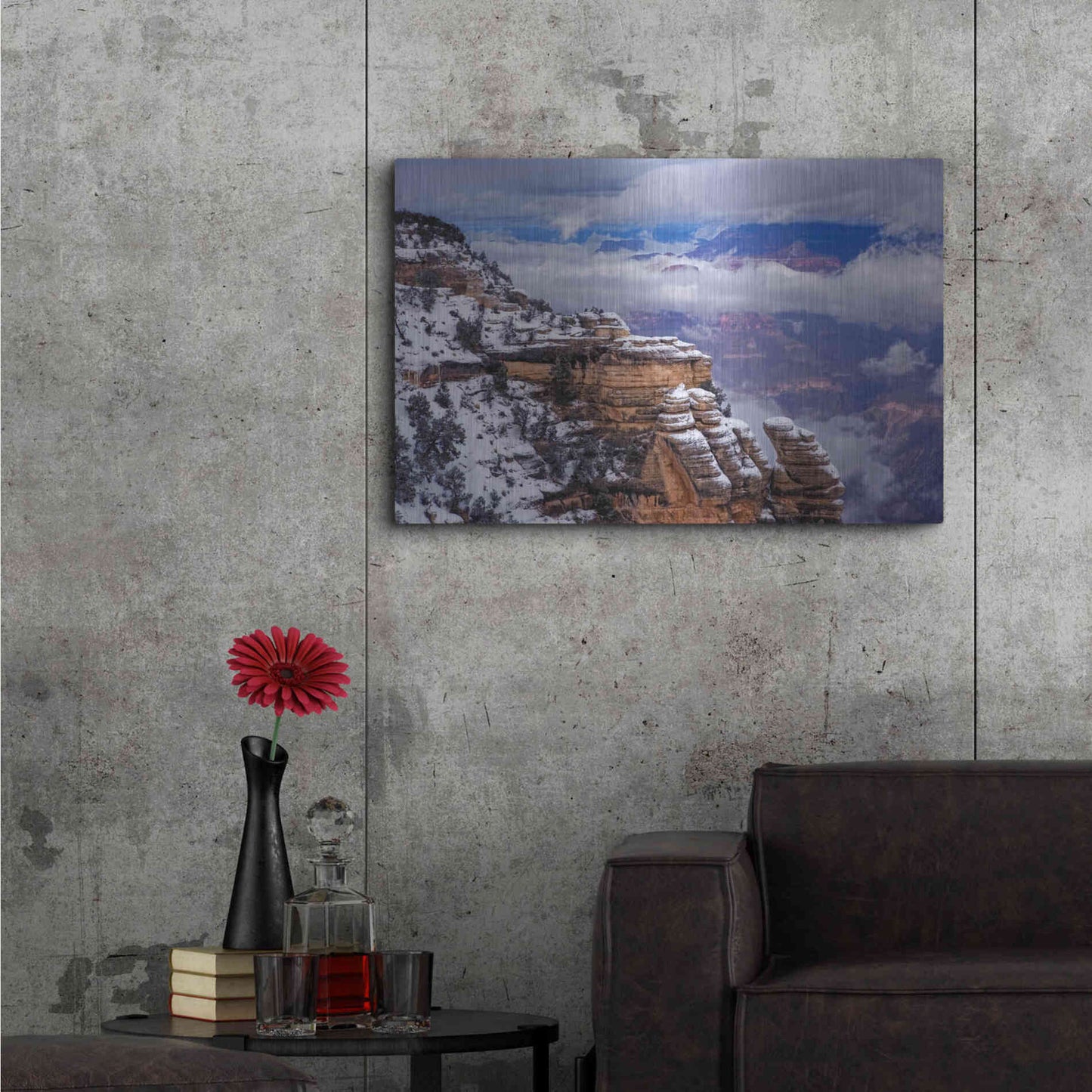 Luxe Metal Art 'Storm Clouds Mather Point' by Mike Jones, Metal Wall Art,36x24