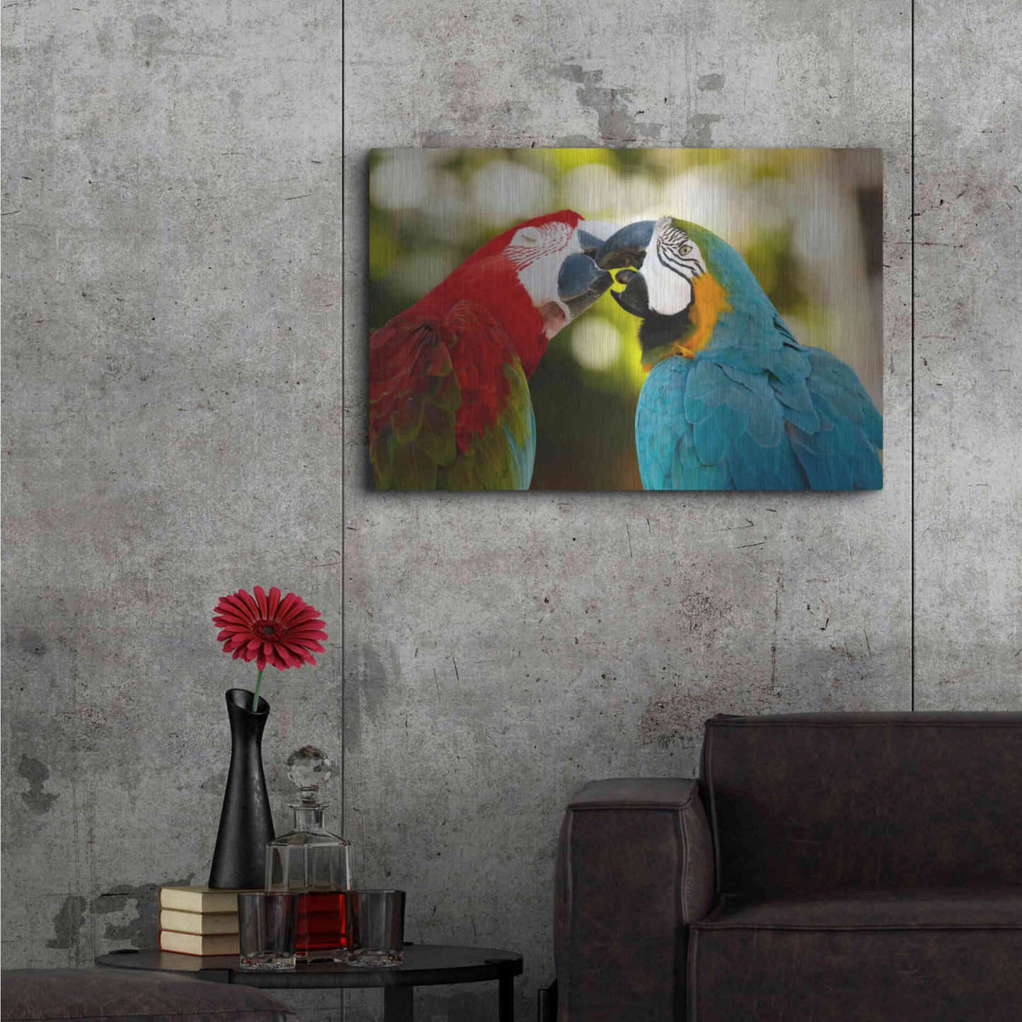 Luxe Metal Art 'The Kiss' by Mike Jones, Metal Wall Art,36x24