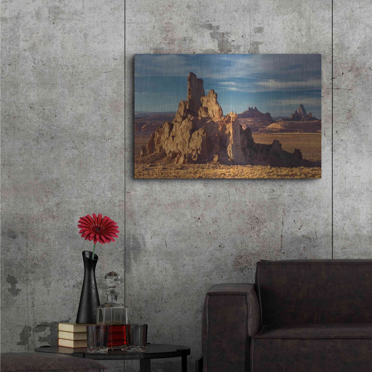 Luxe Metal Art 'Agathia Peak Rock' by Mike Jones, Metal Wall Art,36x24